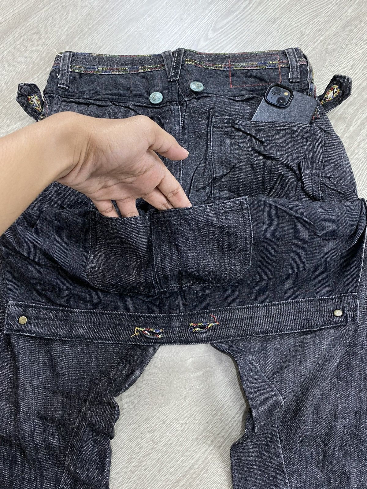 Number (N)ine 🇯🇵2000s Breathmint Double Waist Punk Multipocket Y2K Jeans Size US 29 - 18 Thumbnail