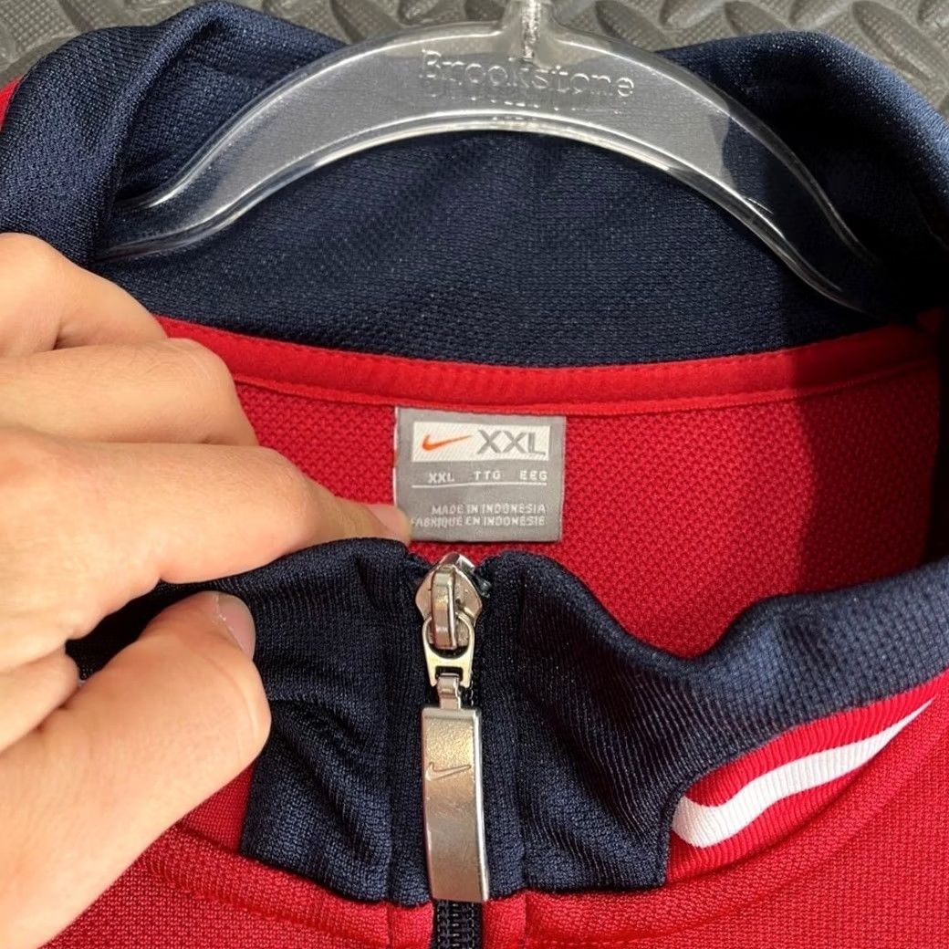 Nike VINTAGE Nike Track Jacket Men’s XXL Red Navy Blue Full Zip Athletic Basketball Jacket Big & Tall 2XLT Size US XXL / EU 58 / 5 - 5 Thumbnail