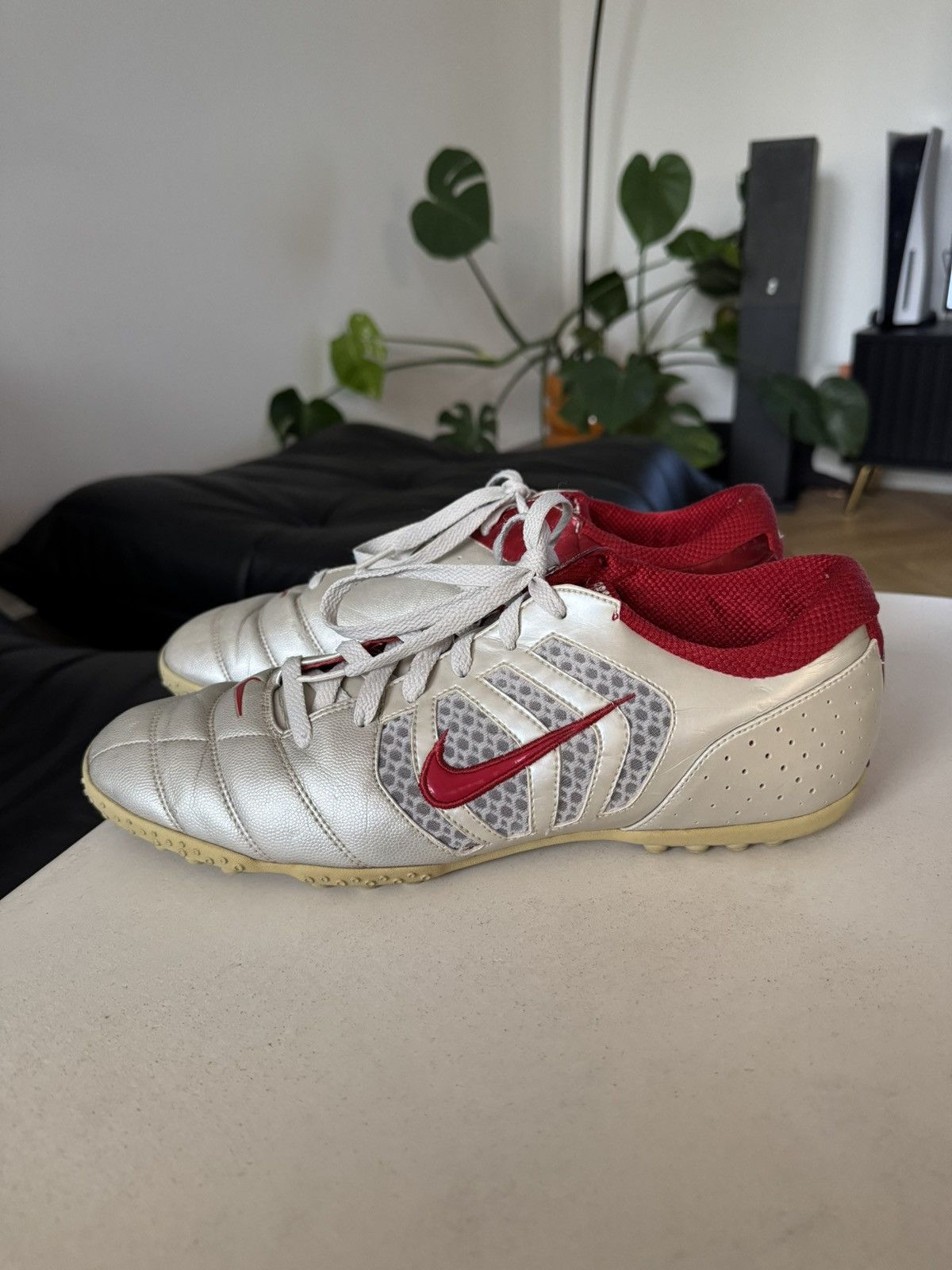 Nike Soccer Jersey Vintage 2004 Vintage Y2k Nike Shoes Soccer Football Rare Silver Red Grailed