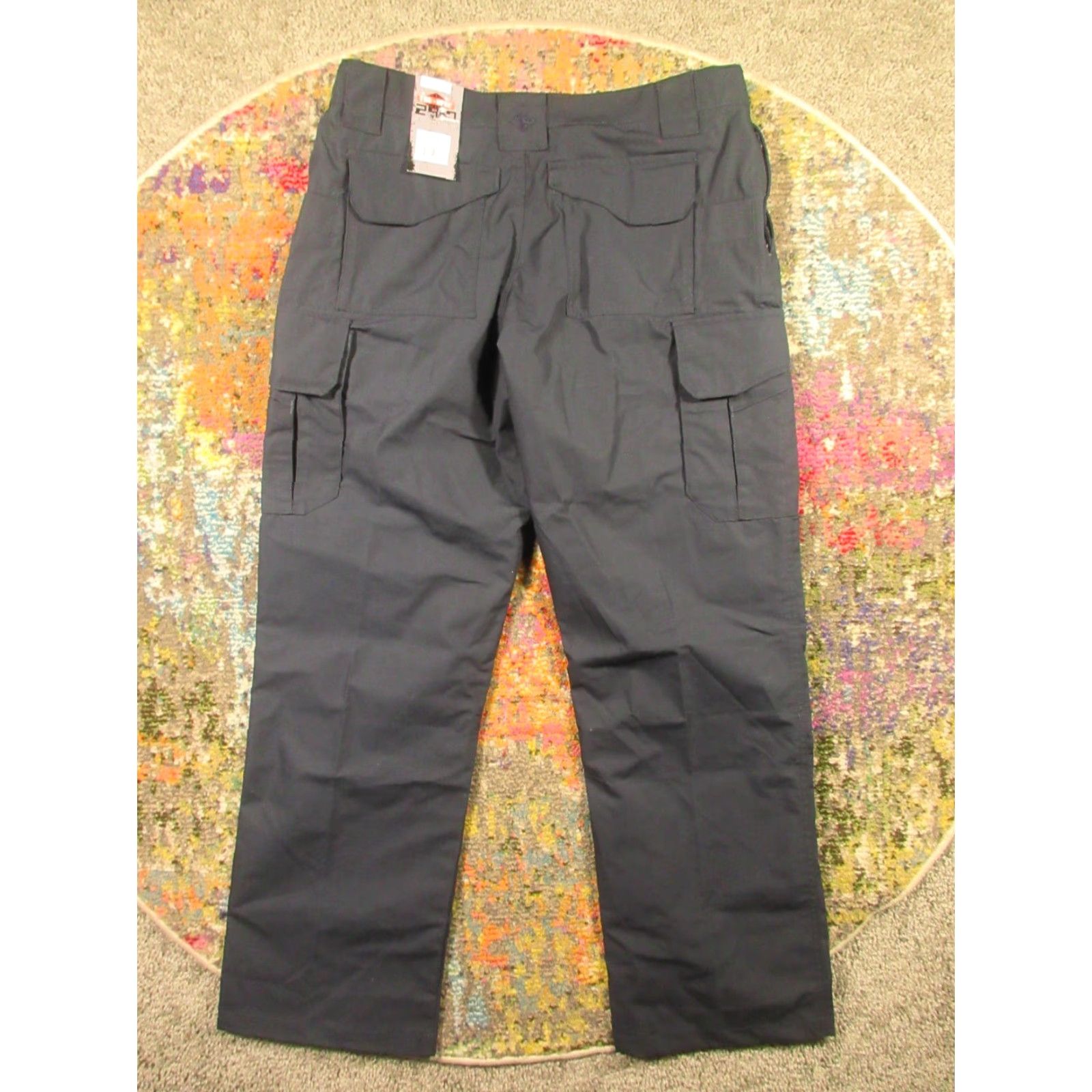 Vintage TRU-SPEC Pant Women 14 EMS 24 7 Series Cargo Workwear Ripstop Blue 36 in Waist Inseam 32 in Mid Rise Straight Pockets Size 36" / US 14 / IT 50 - 2 Thumbnail
