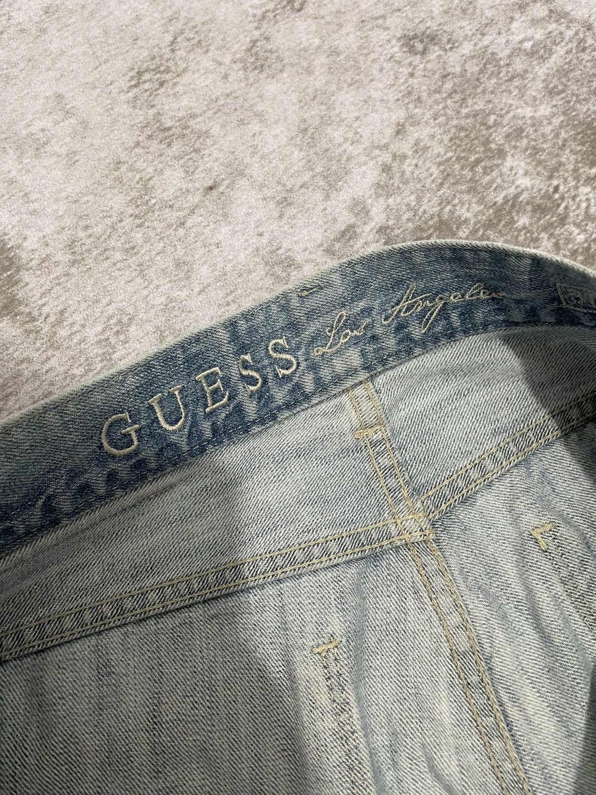 Guess 2000s guess acid wash japan denim pants y2k style Size US 31 - 6 Thumbnail