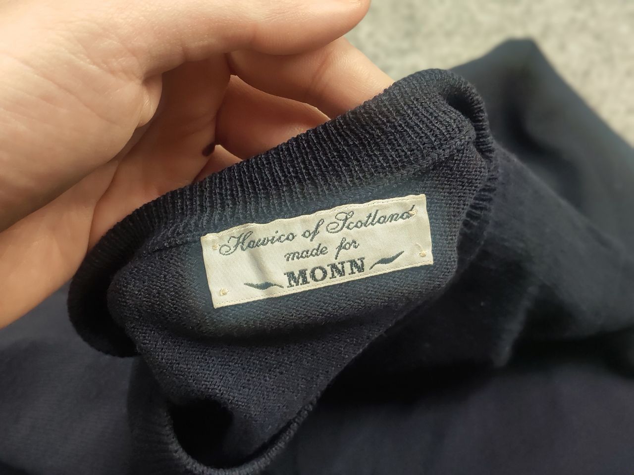 Vintage Navica Of Scotland Monn Vintage Navy Wool Pullover Sweater Size US L / EU 52-54 / 3 - 11 Thumbnail