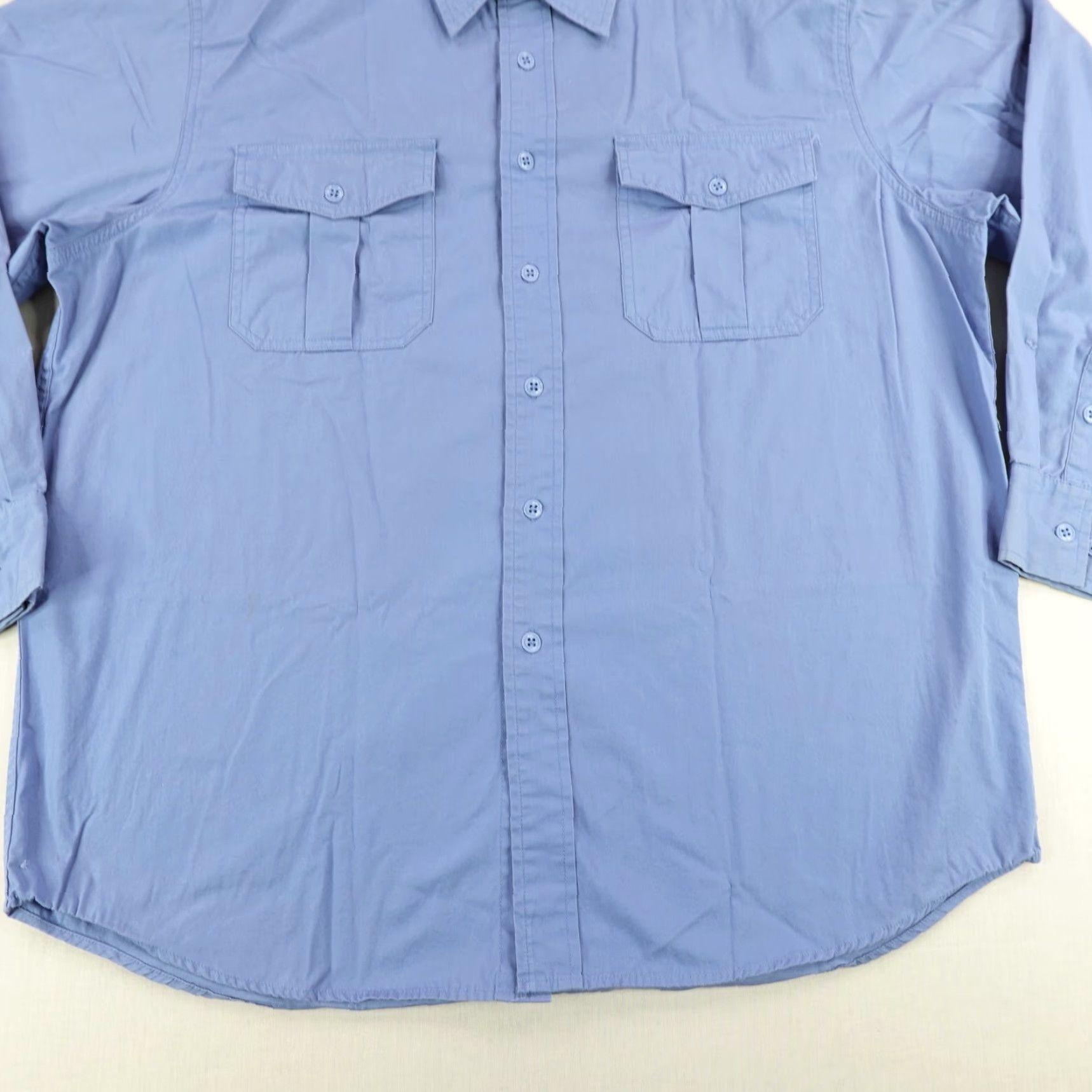 Vintage VINTAGE L.L. Bean Button-Up Shirt Mens Large Blue Long Sleeve Utility Work 90s Outdoor Size US L / EU 52-54 / 3 - 4 Thumbnail