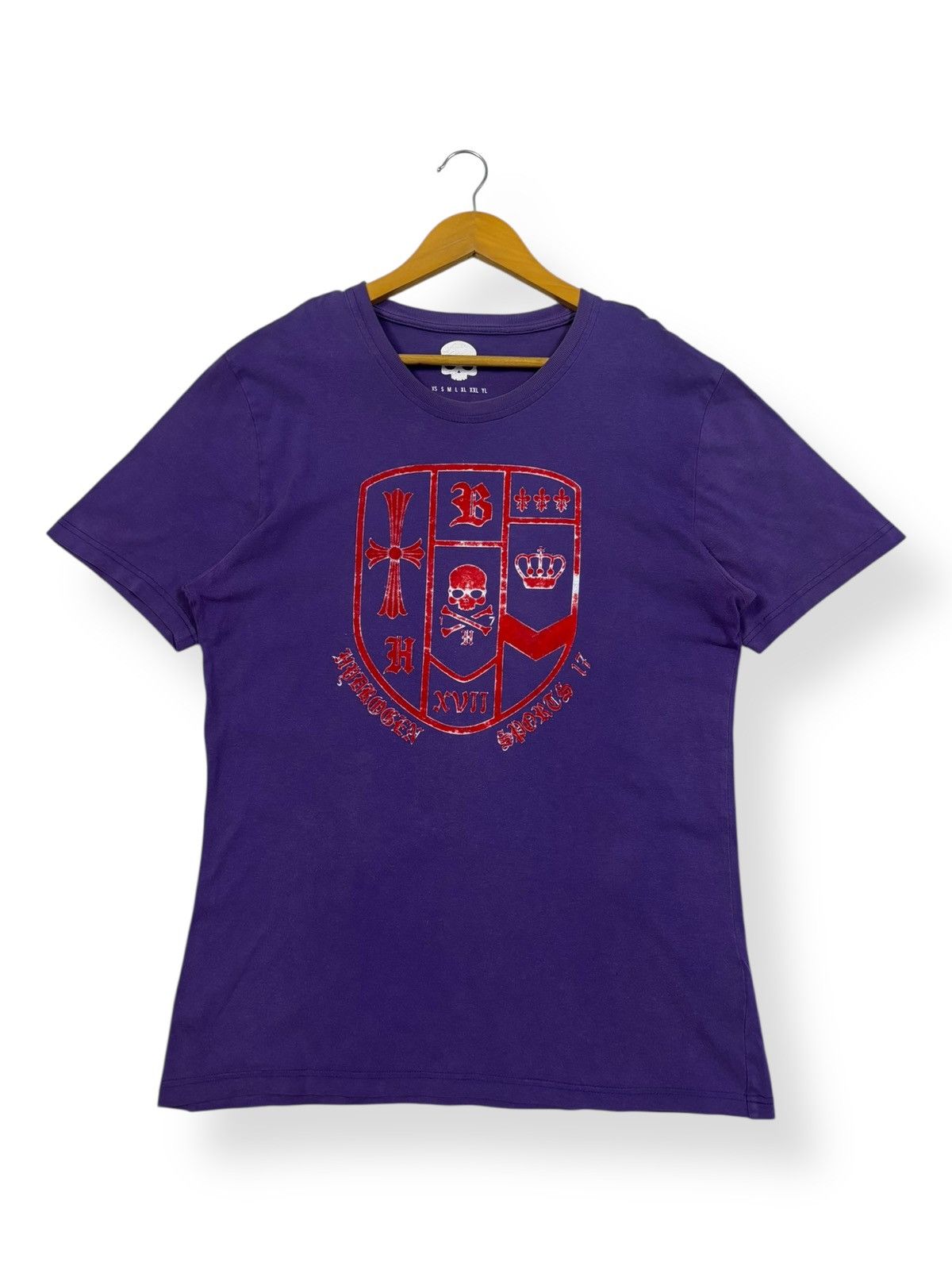 HYDROGEN Vintage 2000s Hydrogen Red Crest Graphic T-shirt Size US M / EU 48-50 / 2 - 1 Thumbnail
