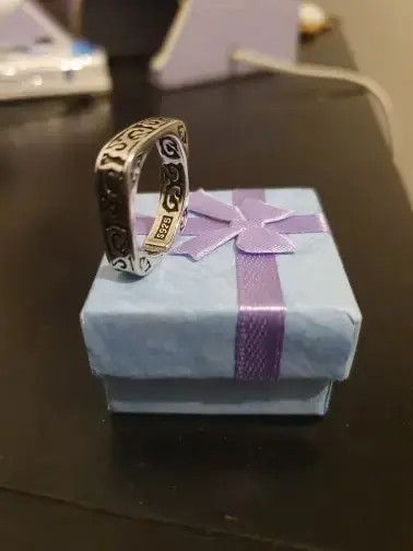 Other Vintage Auspicious Clouds Square Design Men Finger Ring Size ONE SIZE - 3 Thumbnail