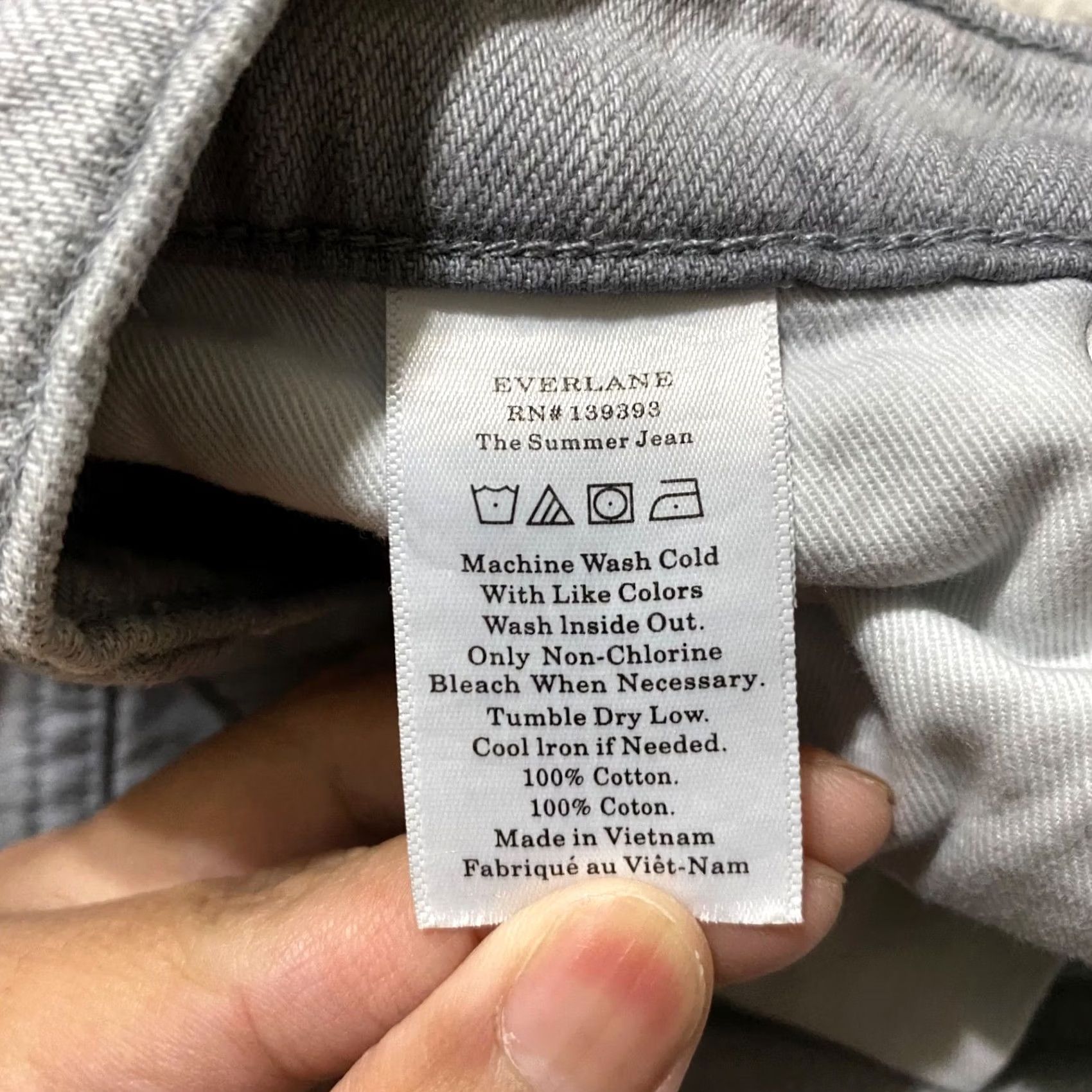 Everlane Everlane Jeans Womens sz 29 Gray Denim Straight Leg High Rise Medium Wash Size 29" - 4 Thumbnail