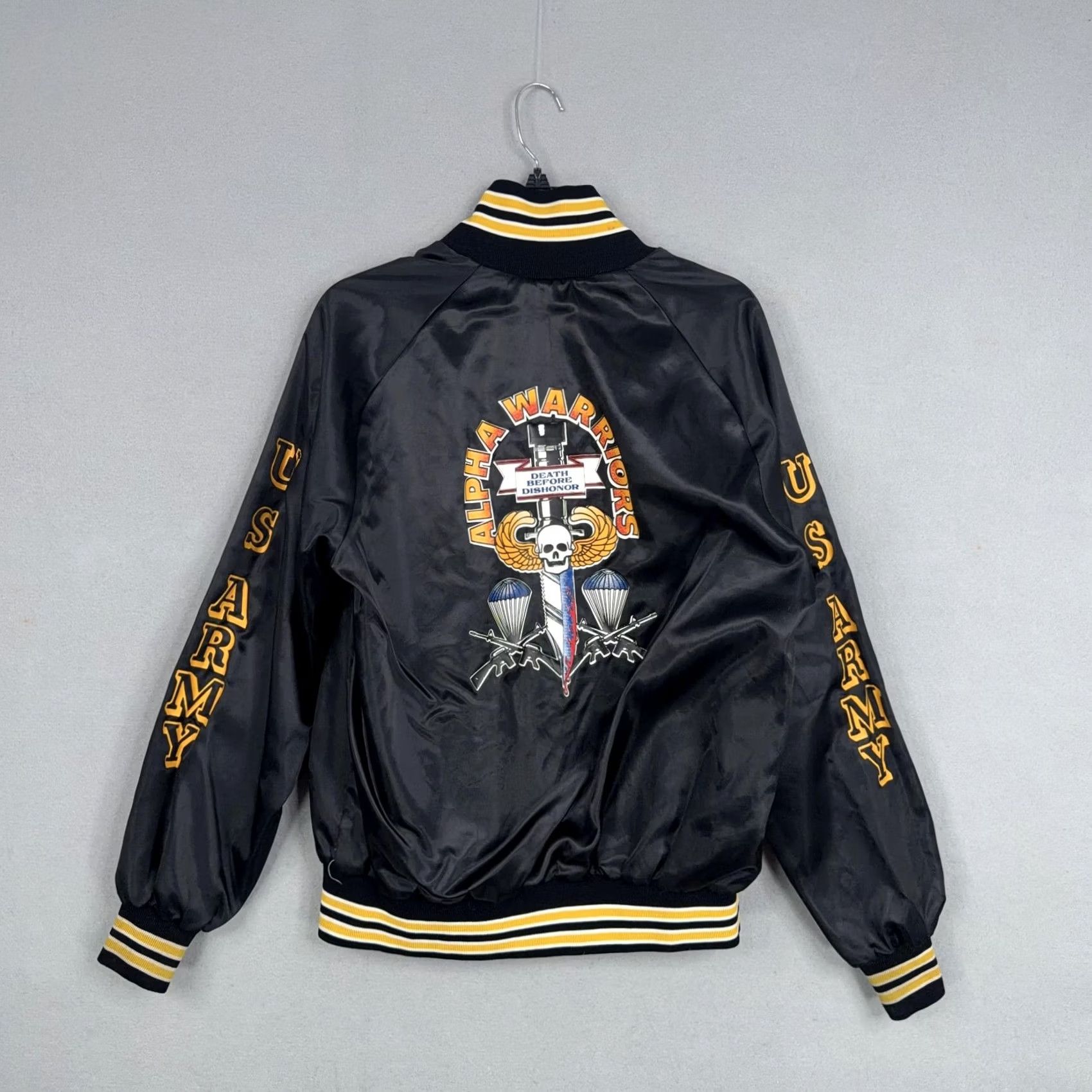 Vintage VINTAGE Westark US Army Jacket Mens Medium Black Satin Varsity 80s 90s Bomber Size US M / EU 48-50 / 2 - 2 Thumbnail