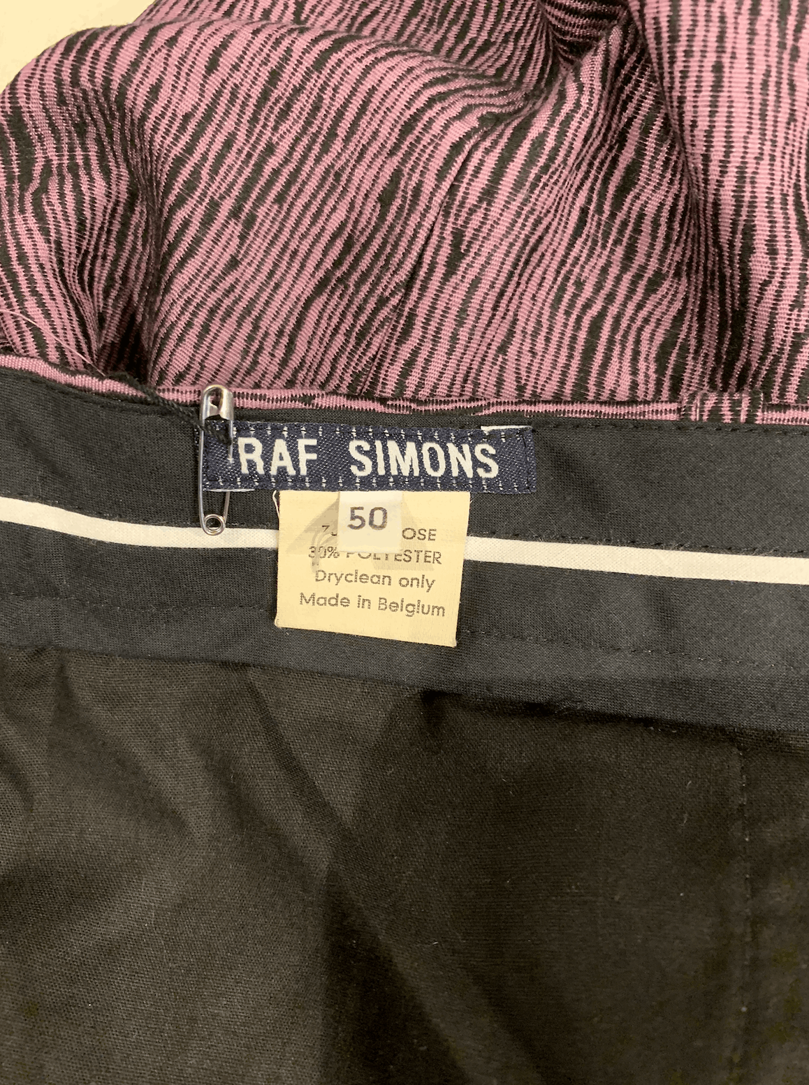 Raf Simons Raf Simons S/S98 Black Palms zebra print trousers show piece Size US 34 / EU 50 - 11 Thumbnail