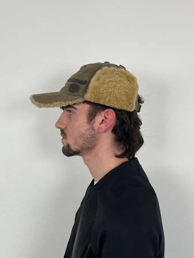 Dolce & Gabbana AW2004 Dolce & Gabbana Khaki Shearling Cap Size ONE SIZE - 4 Thumbnail