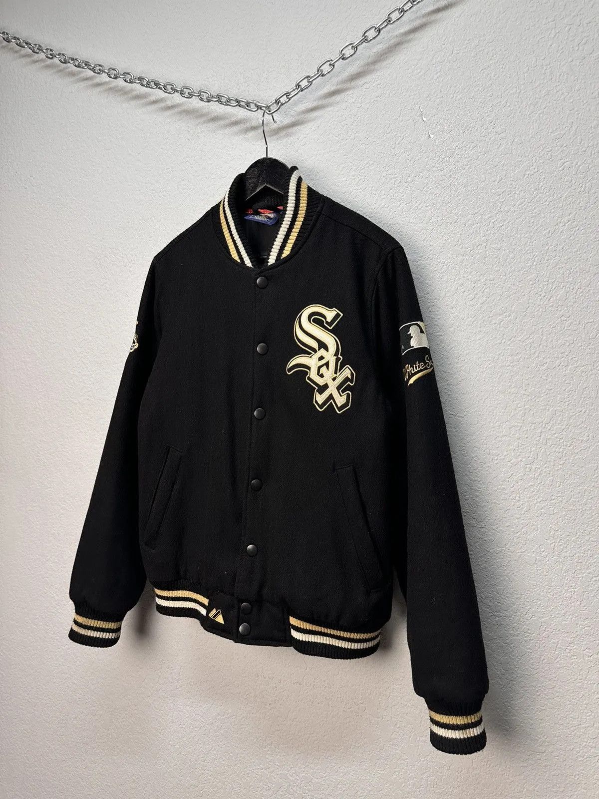 Vintage Whitesox Cooperstown Majestic Varsity Bomber MLB Wool Jacket Size US S / EU 44-46 / 1 - 4 Thumbnail
