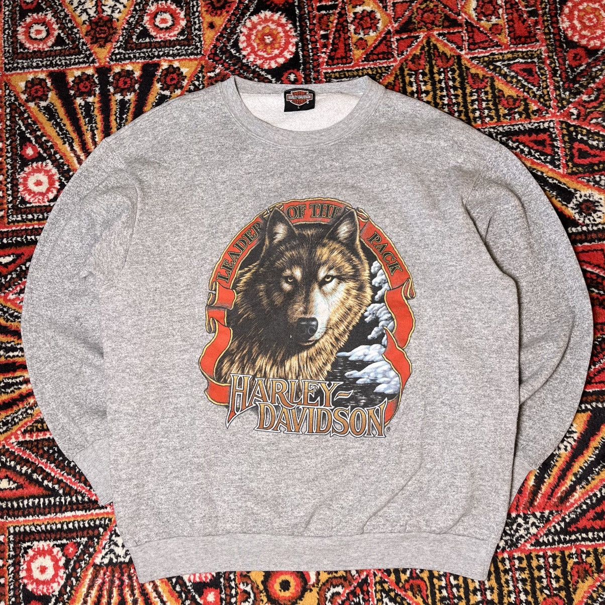 Vintage Vintage 1991 Streetwear 3D Print Harley Davidson Sweatshirt Size US L / EU 52-54 / 3 - 6 Thumbnail