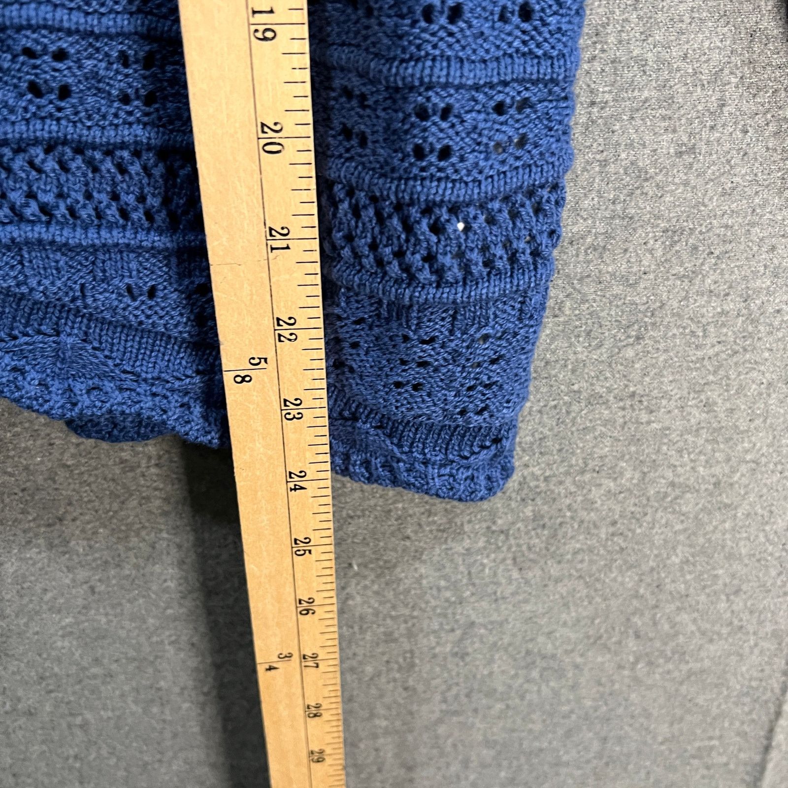 Isaac Mizrahi Isaac Mizrahi LIVE! Pointelle 3/4 Sleeve Crochet Sweate Size L / US 10 / IT 46 - 7 Thumbnail