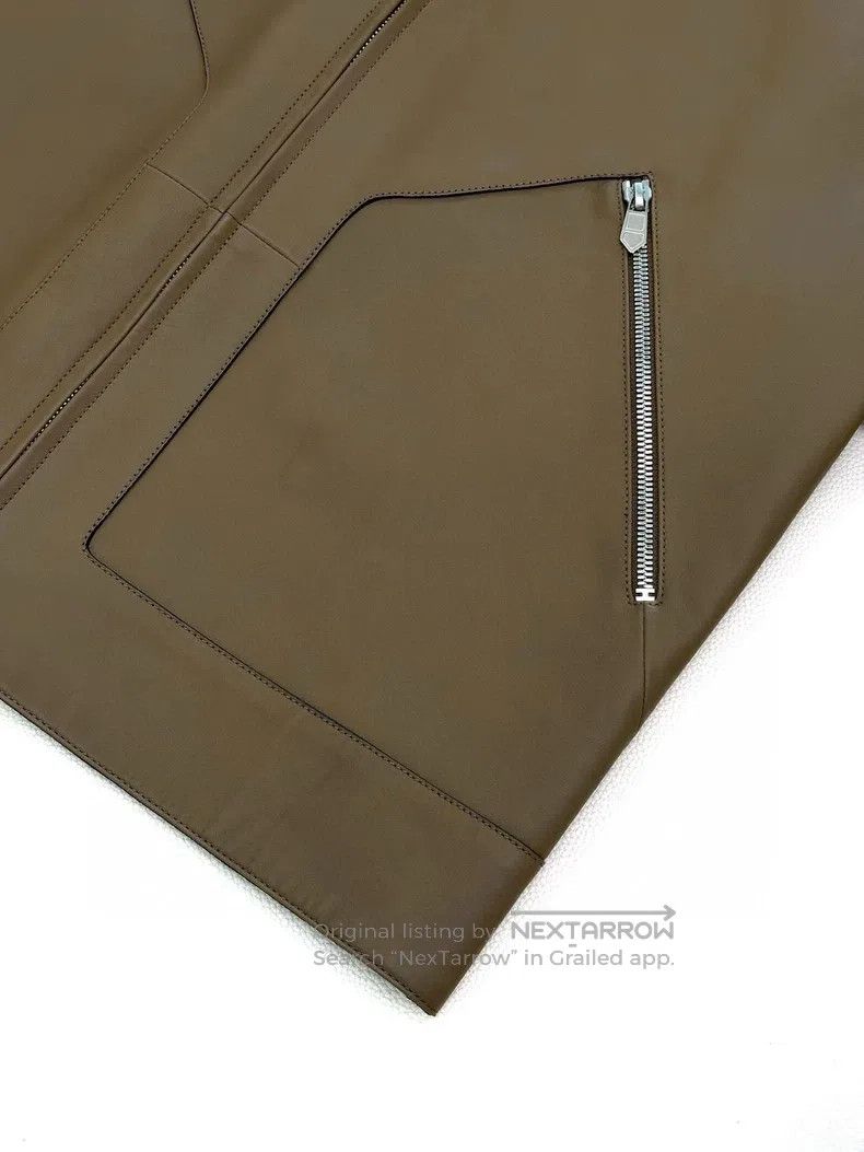 Hermes Hermes Men's Camel Color Bomber Collar Zipper Leather Jack Size US M / EU 48-50 / 2 - 5 Thumbnail