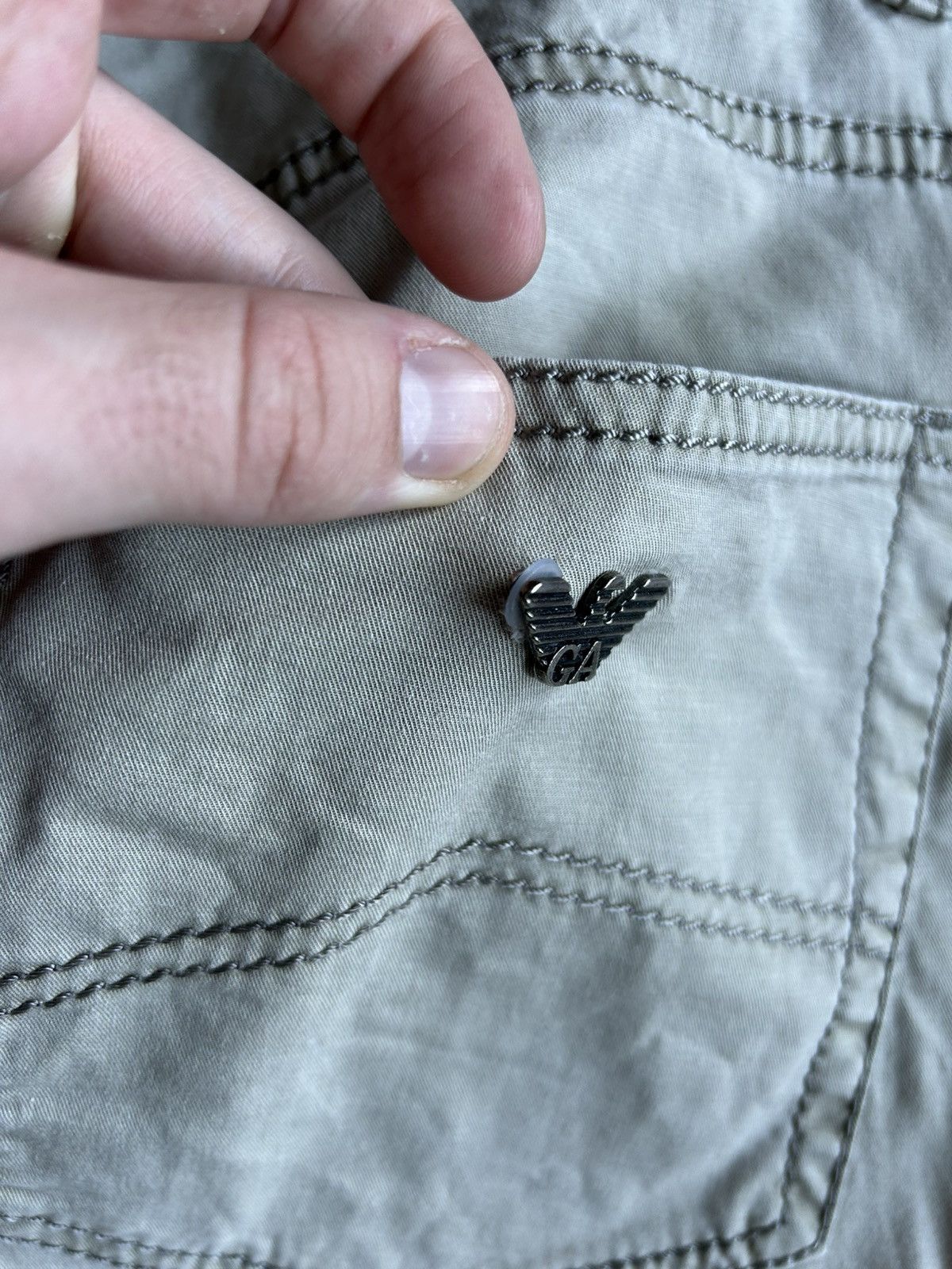 Armani × Vintage Vintage Armani Jeans Small Logo Solid Pants Size 32 Size US 32 / EU 48 - 7 Thumbnail