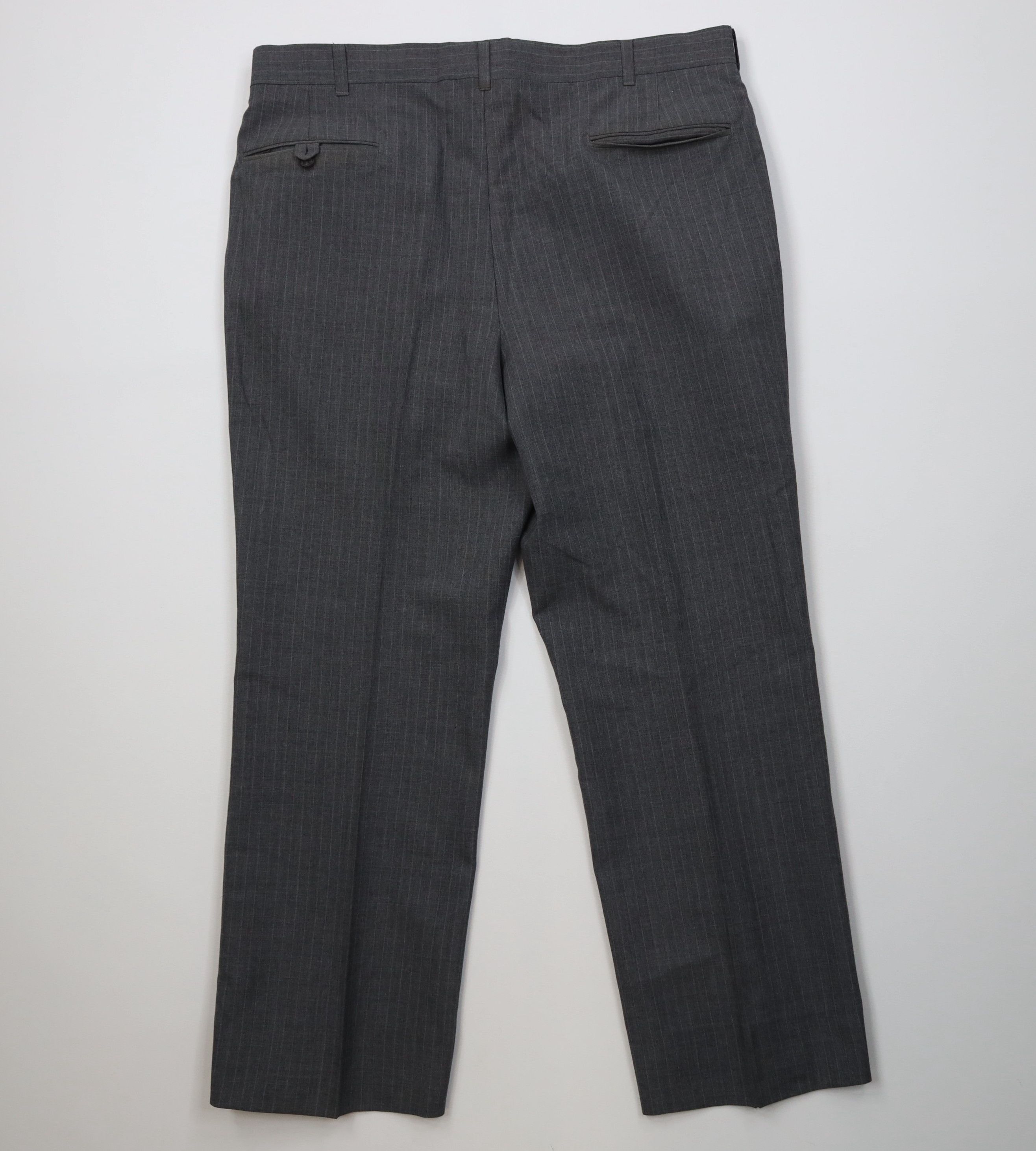 Vintage Vintage 70s Streetwear Striped Wide Leg Chino Pants Gray USA Size US 36 / EU 52 - 11 Thumbnail