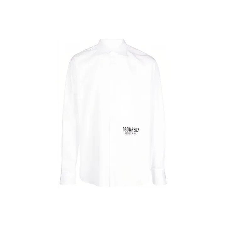 Dsquared2 DSQUARED2 SS22 Logo Print Long Sleeve Shirt 0079 Size US M / EU 48-50 / 2 - 1 Thumbnail