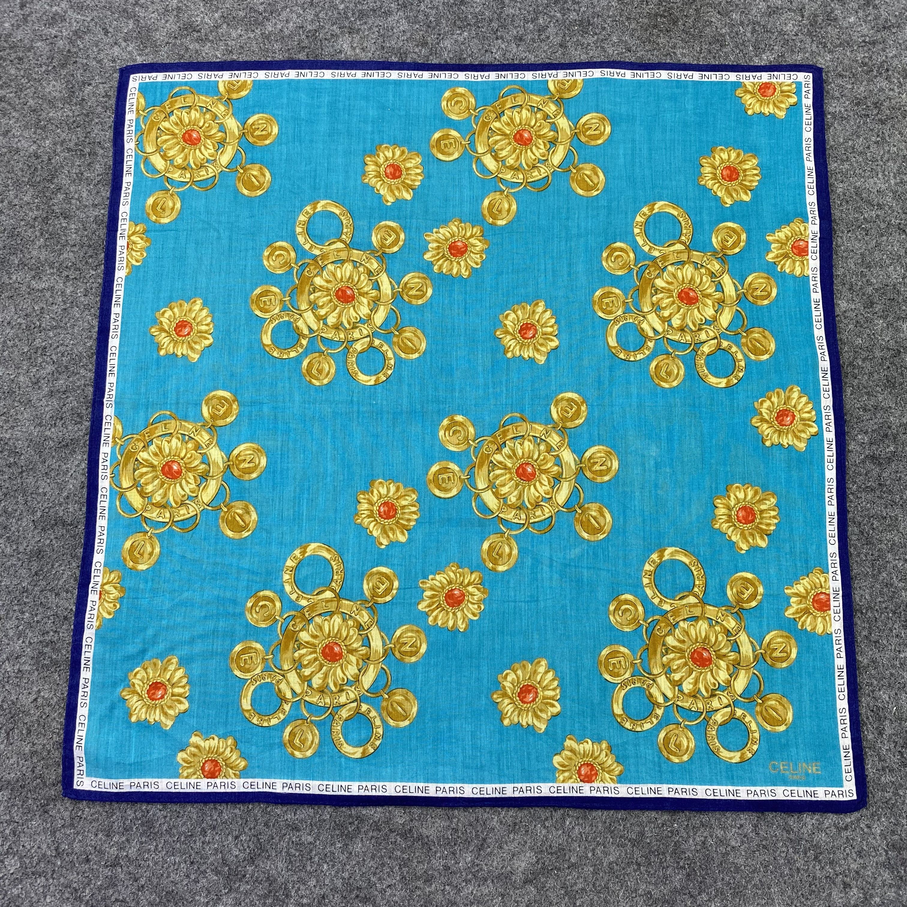 Celine × Vintage Celine Handkerchief / Bandana / Neckerchief / Headscarf-B973 Size ONE SIZE - 3 Thumbnail