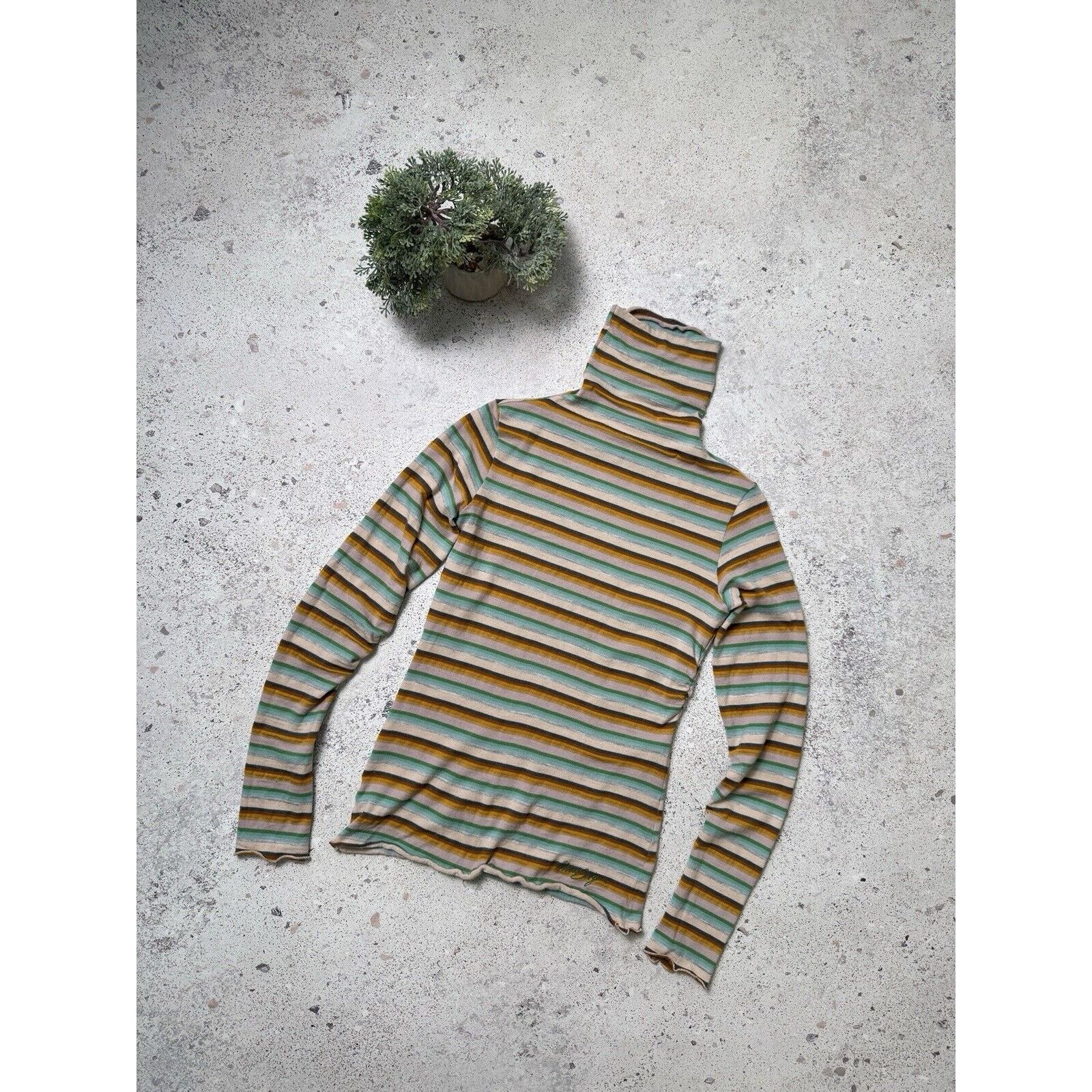 Miss Sixty Vintge Miss Sixty Turtleneck Sweater Avant Garde Striped Size L / US 10 / IT 46 - 2 Thumbnail