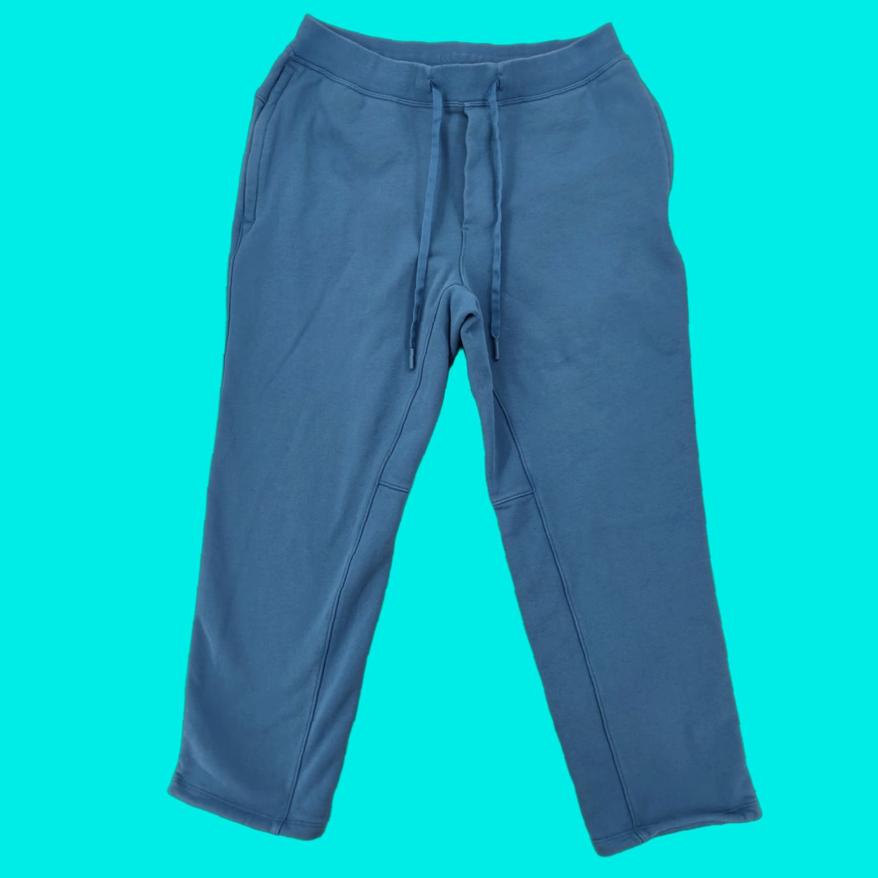 Lululemon Jogger Pants Mens M Blue French Terry Drawstring Gym Active - Pants - Men - M - Blue - Jogger - Lululemon