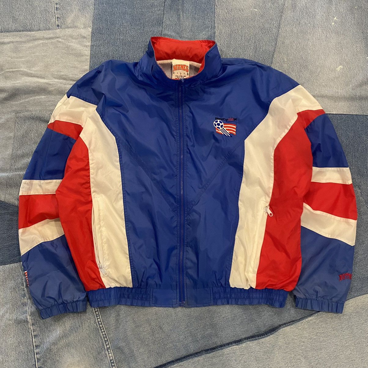CRAZY Vintage 90s WolrdCup Nutmeg WindBreaker Jacket