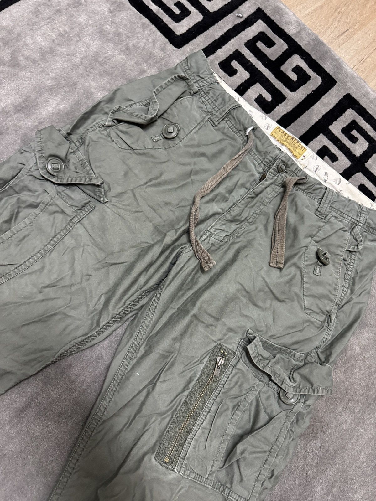 Other REAL USED FATIGUES SURPLUS STYLE ARMY PANTS Size US 34 / EU 50 - 2 Thumbnail