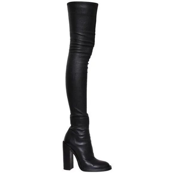 Ann Demeulemeester Ann Demeulemeester Over The Knee Stretch Leather Boots 35 5 Size US 5 / IT 35 - 13 Thumbnail