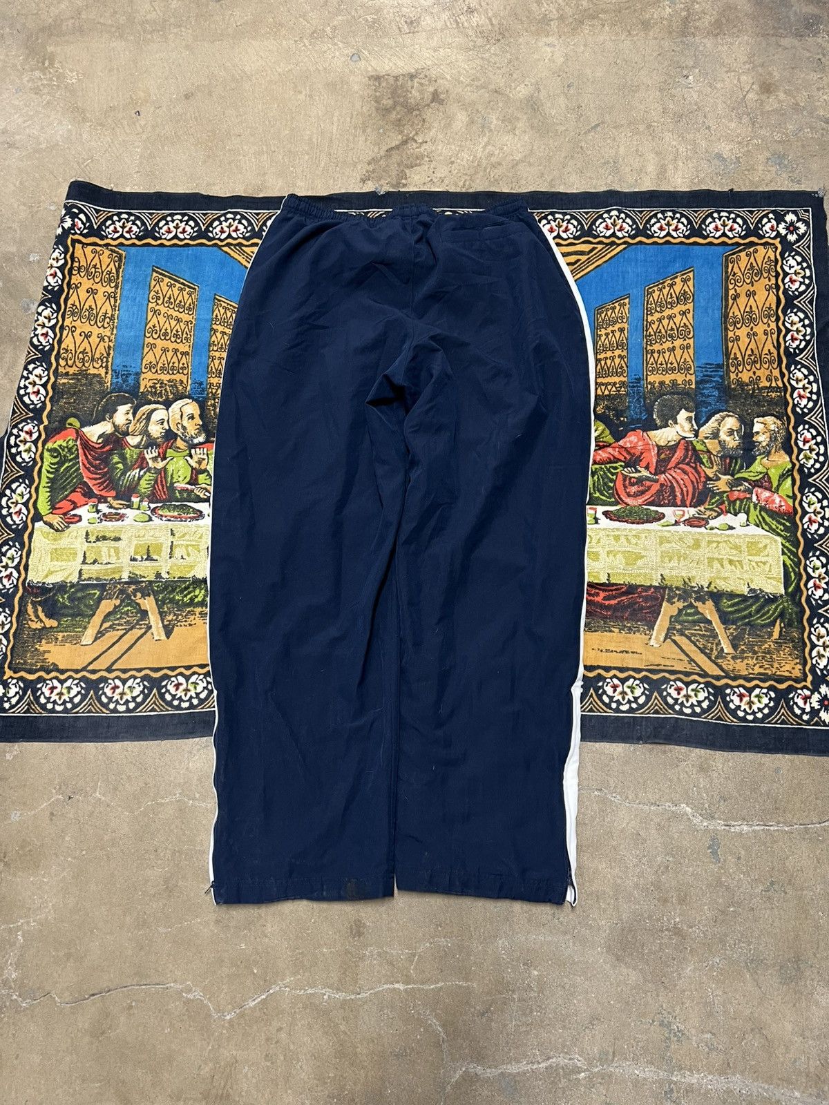 Nike Navy blue Nike track pants size xxl striped double pipe y2k Size US 38 / EU 54 - 6 Thumbnail