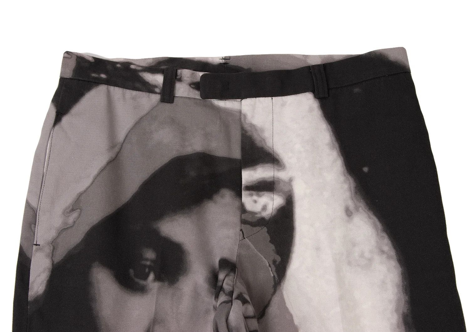 Jean Paul Gaultier Face Graphic Pants in White and Gray, Size 50 Size US 34 / EU 50 - 3 Thumbnail