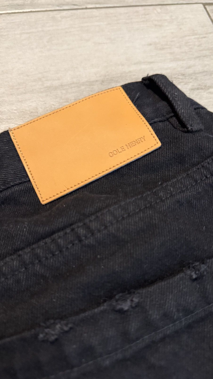 Cole Henry Cole Henry Washed Black Denim Jeans 38x32 - Distressed Size US 38 / EU 54 - 2 Thumbnail