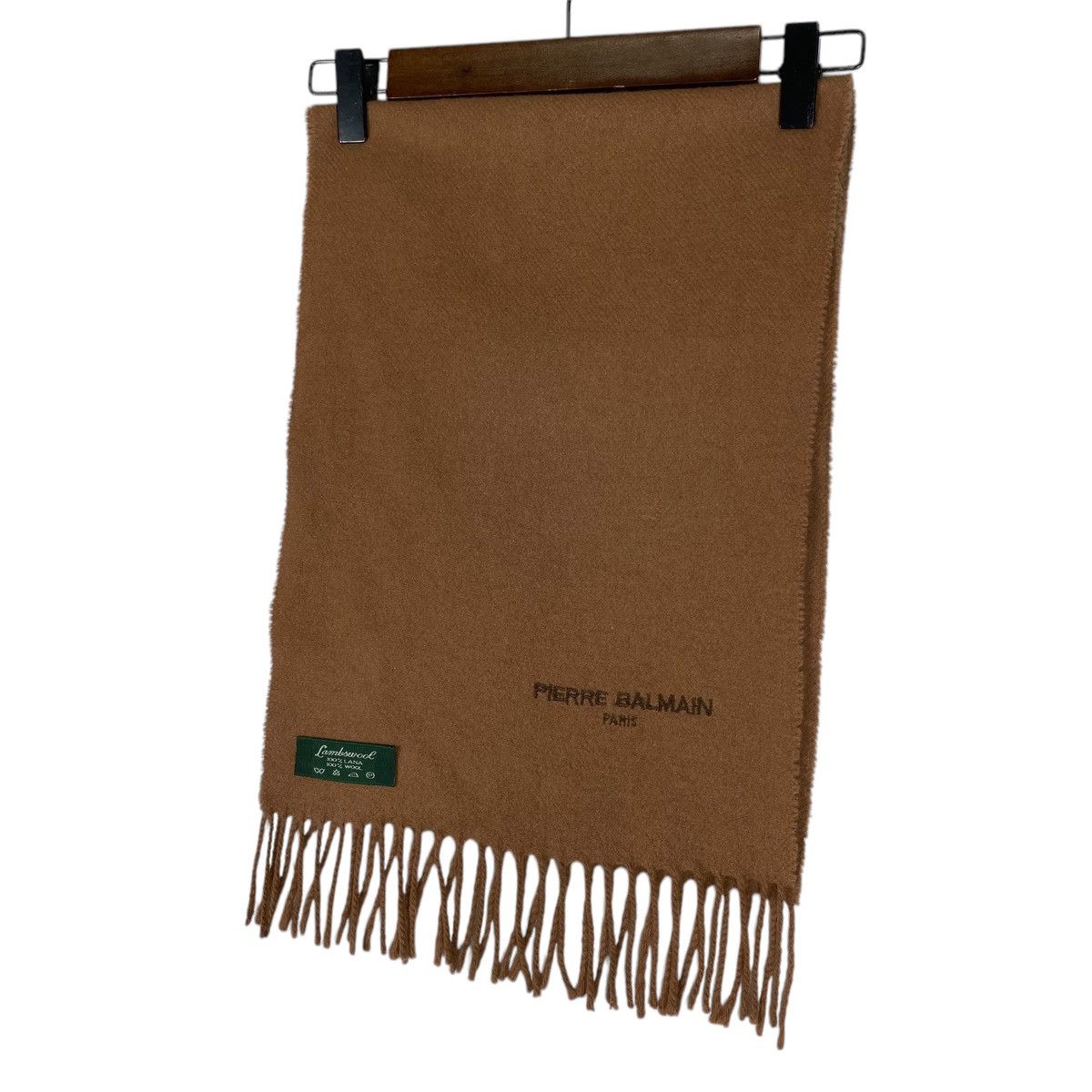 Balmain × Pierre Balmain × Vintage Vintage Pierre Balmain Paris Brown Scarf Muffler Size ONE SIZE - 4 Thumbnail