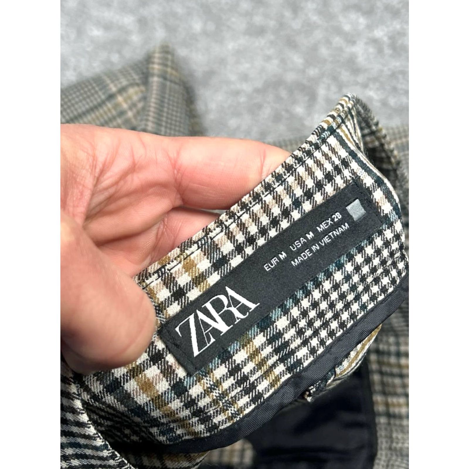 Zara Zara Dress Pants Womens M Multicolor Plaid Flannel Mid Rise Skinny Leg Dress Pants City Modern Casual Formal Size 32" / US 10 / IT 46 - 7 Thumbnail