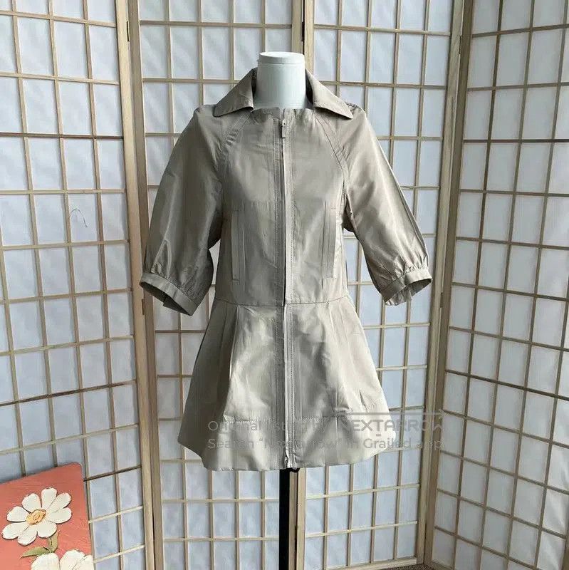 Miu Miu Miu Miu Khaki Cotton Women's Dress . Size XS / US 0-2 / IT 36-38 - 1 Thumbnail