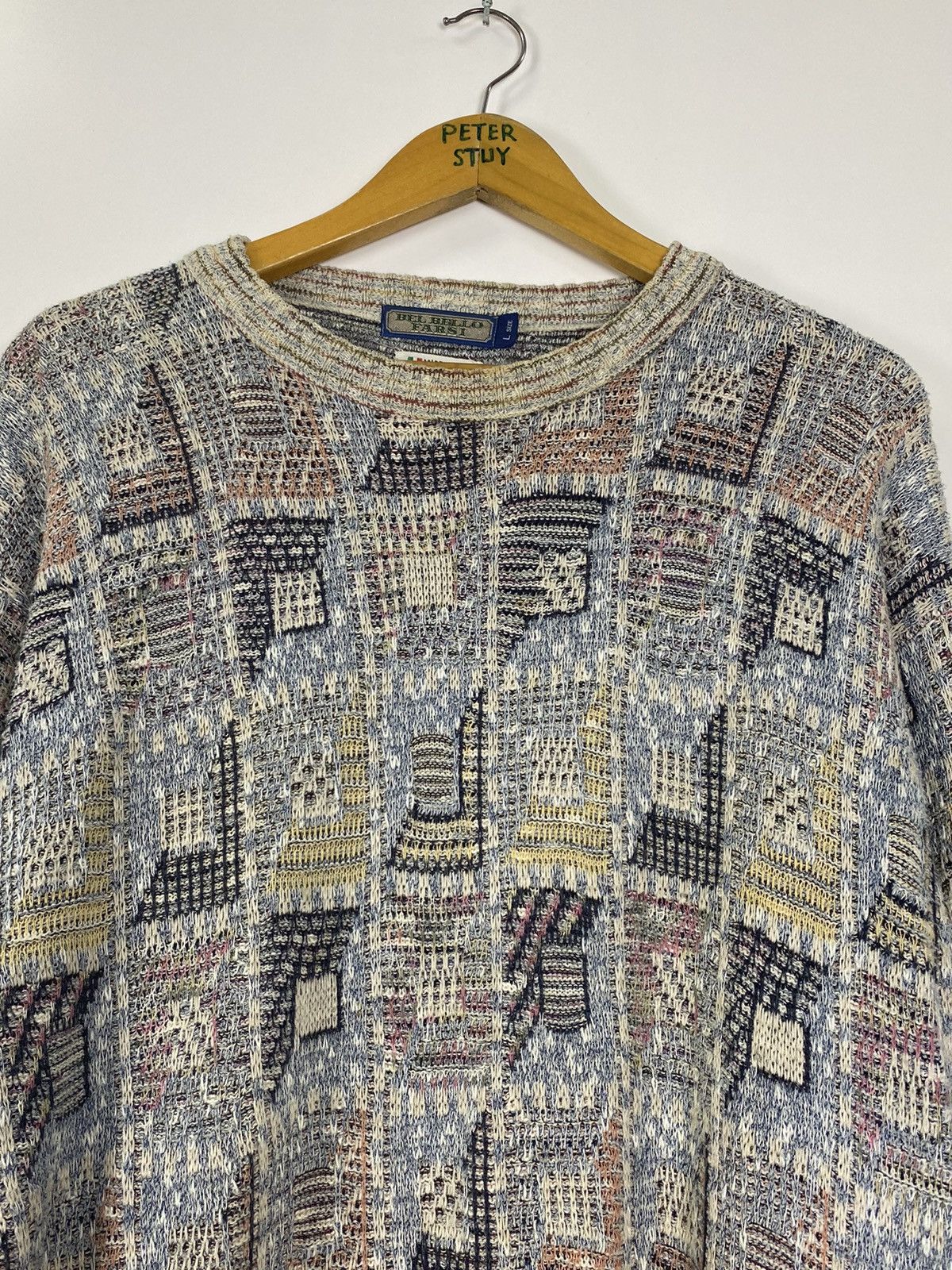 Japanese Brand Vintage Bel Bello Farsi Knit Sweater Size L / US 10 / IT 46 - 5 Thumbnail