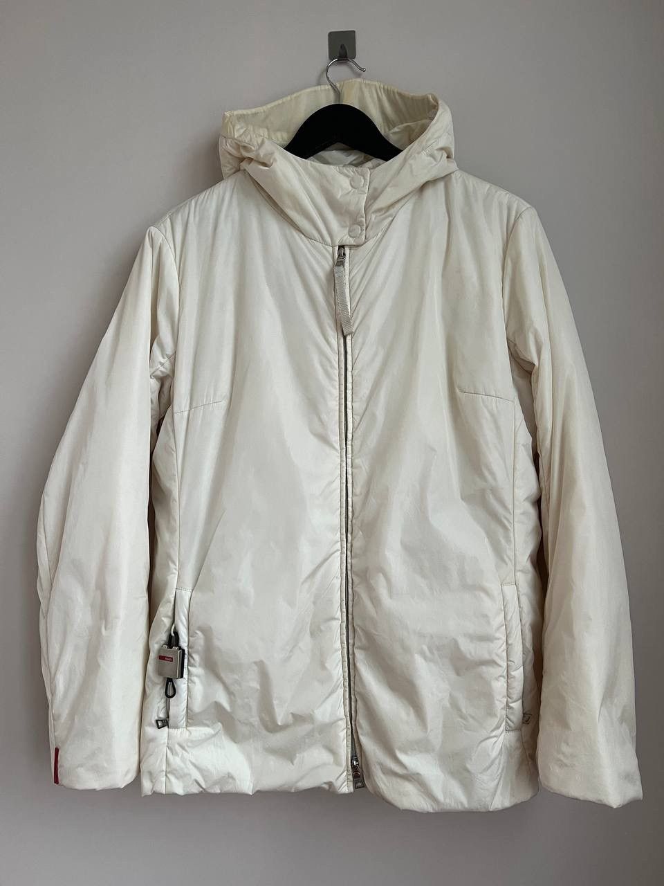 image of Women's Prada Logo Jacket in White (Size Small)