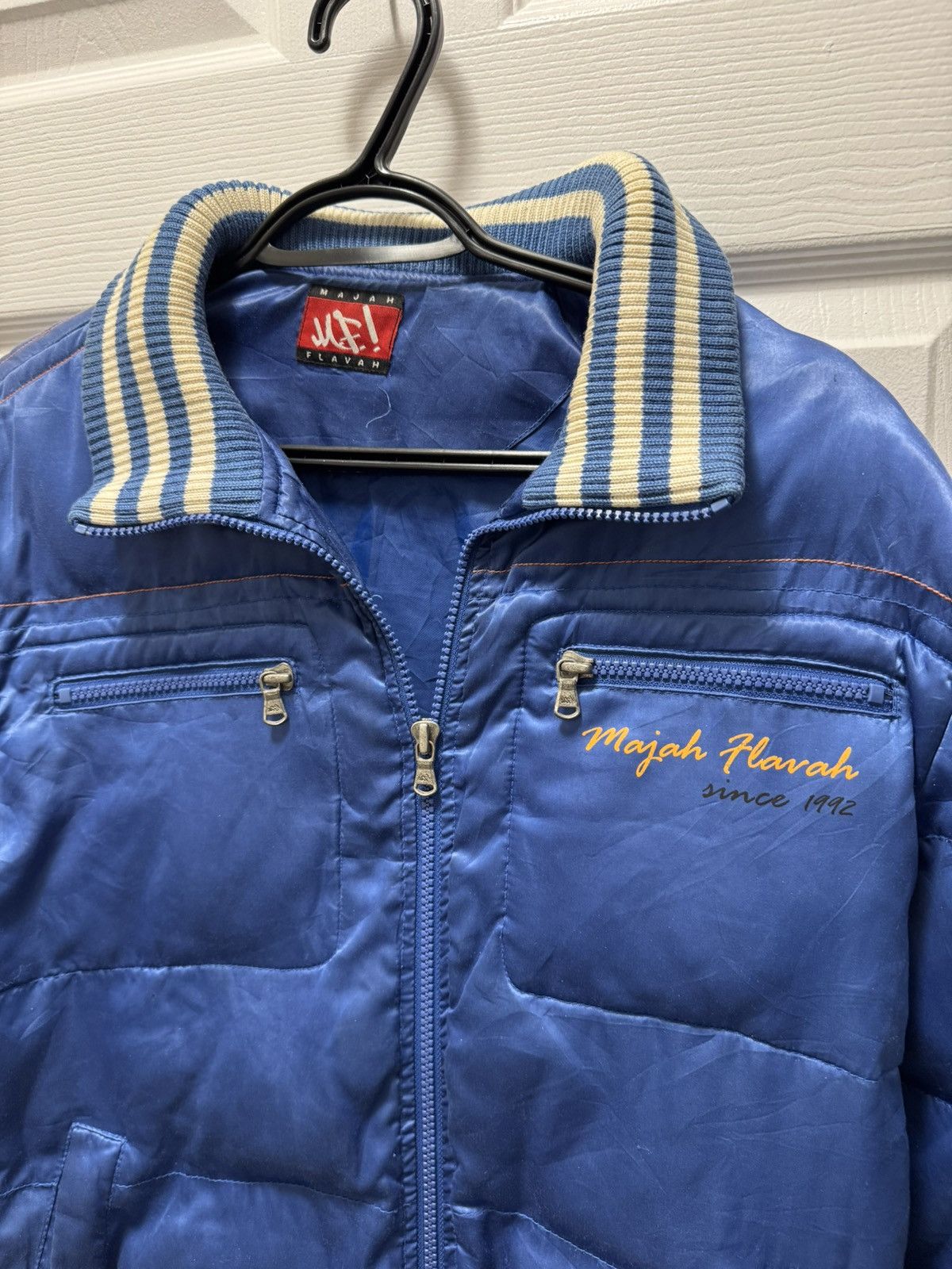 Japanese Brand Majah Flavah Underground Hip-Hop Puffer Jacket Vintage RARE Size US L / EU 52-54 / 3 - 5 Thumbnail