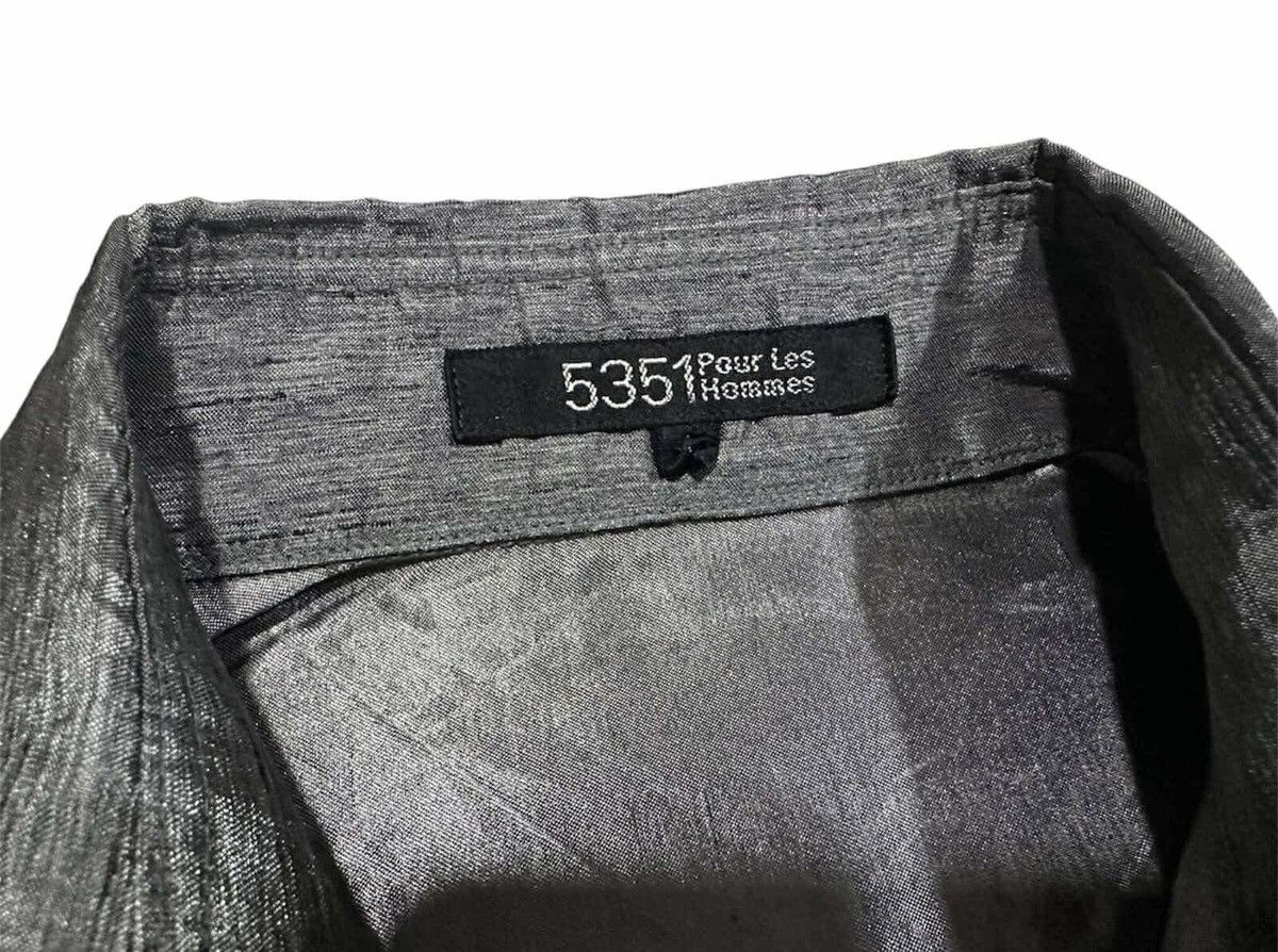 5351 POUR LES HOMMES × Japanese Brand × Tornado Mart 🔥Y2K 5351 Pour Les Hommes Shirt Metallic Silver Steampunk Size US S / EU 44-46 / 1 - 9 Thumbnail