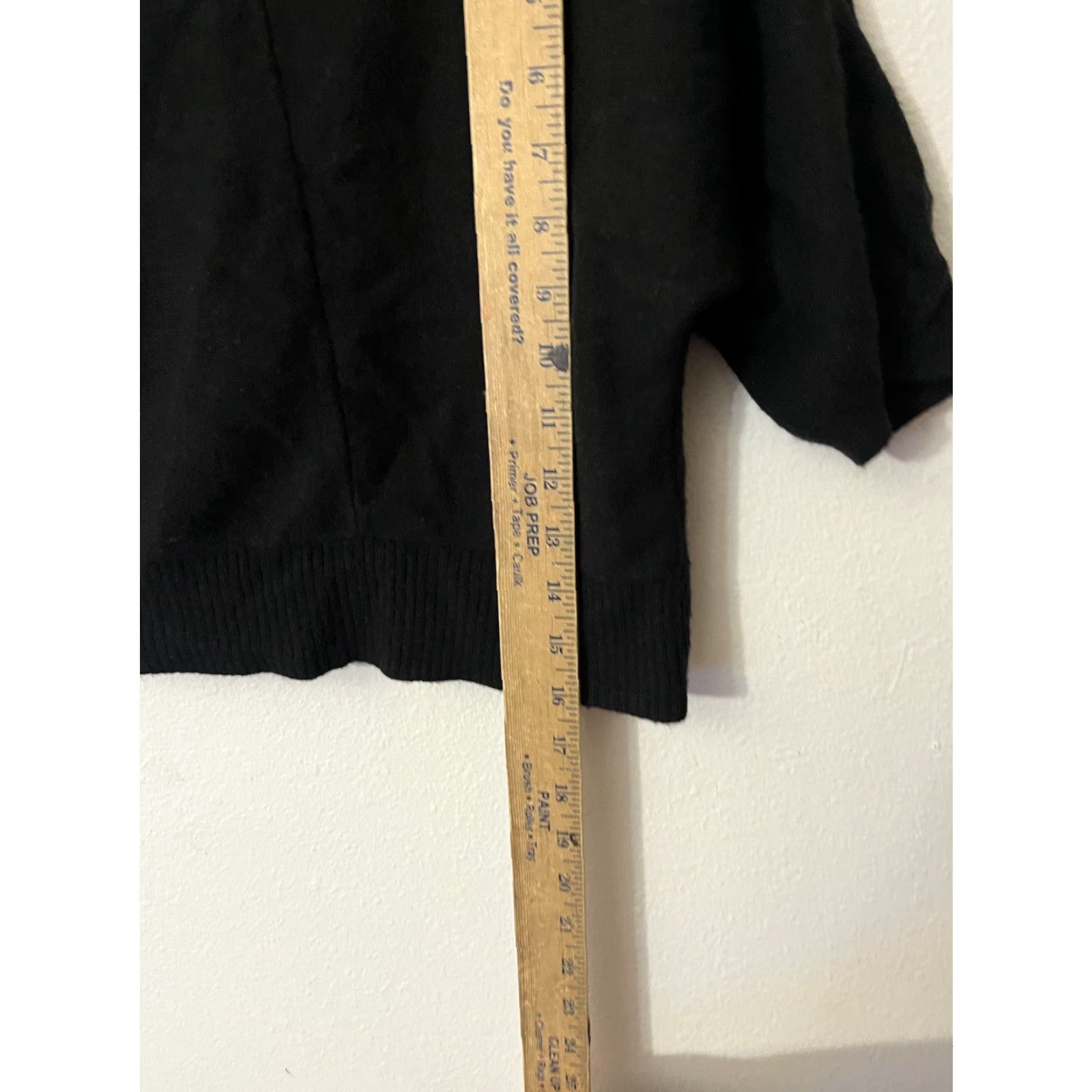 Banana Republic Banana Republic Womens Black Short Sleeve Wool Blend Open Front Cardigan Small Size S / US 4 / IT 40 - 4 Thumbnail