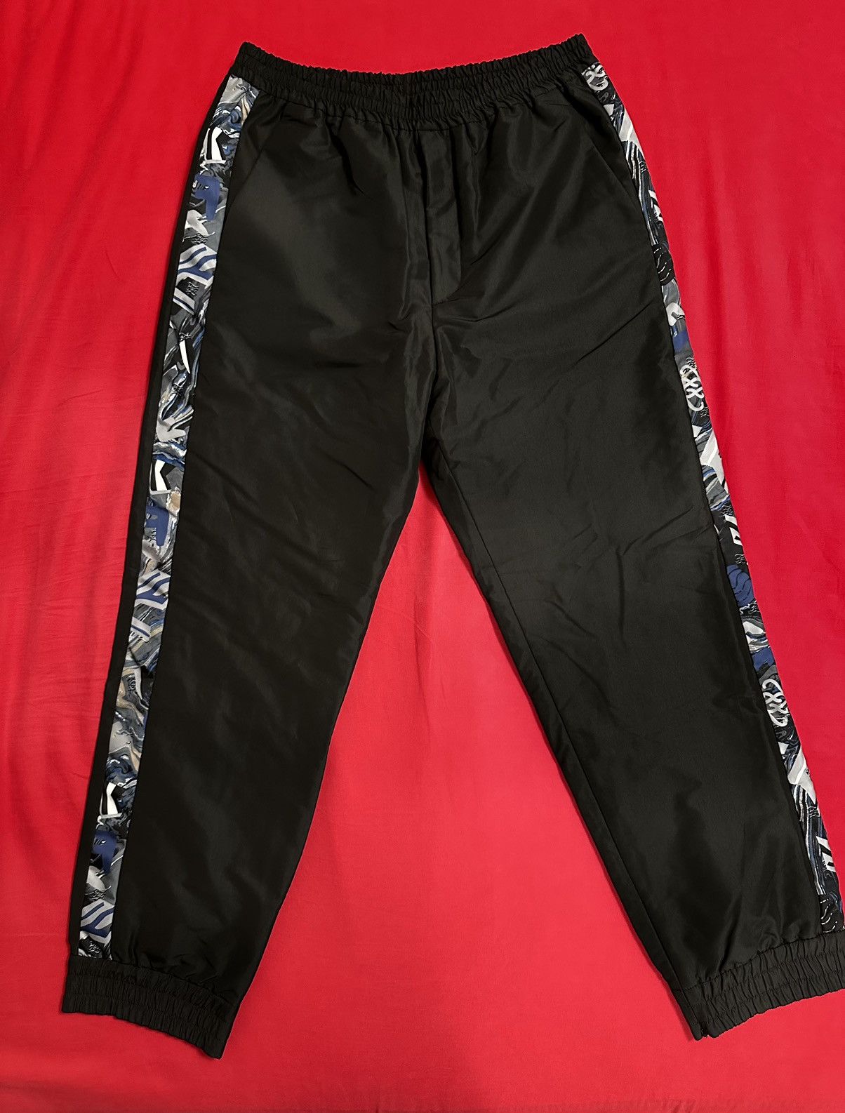 image of Fendi Sweatpants Trousers in Black/Blue, Men's (Size 38)