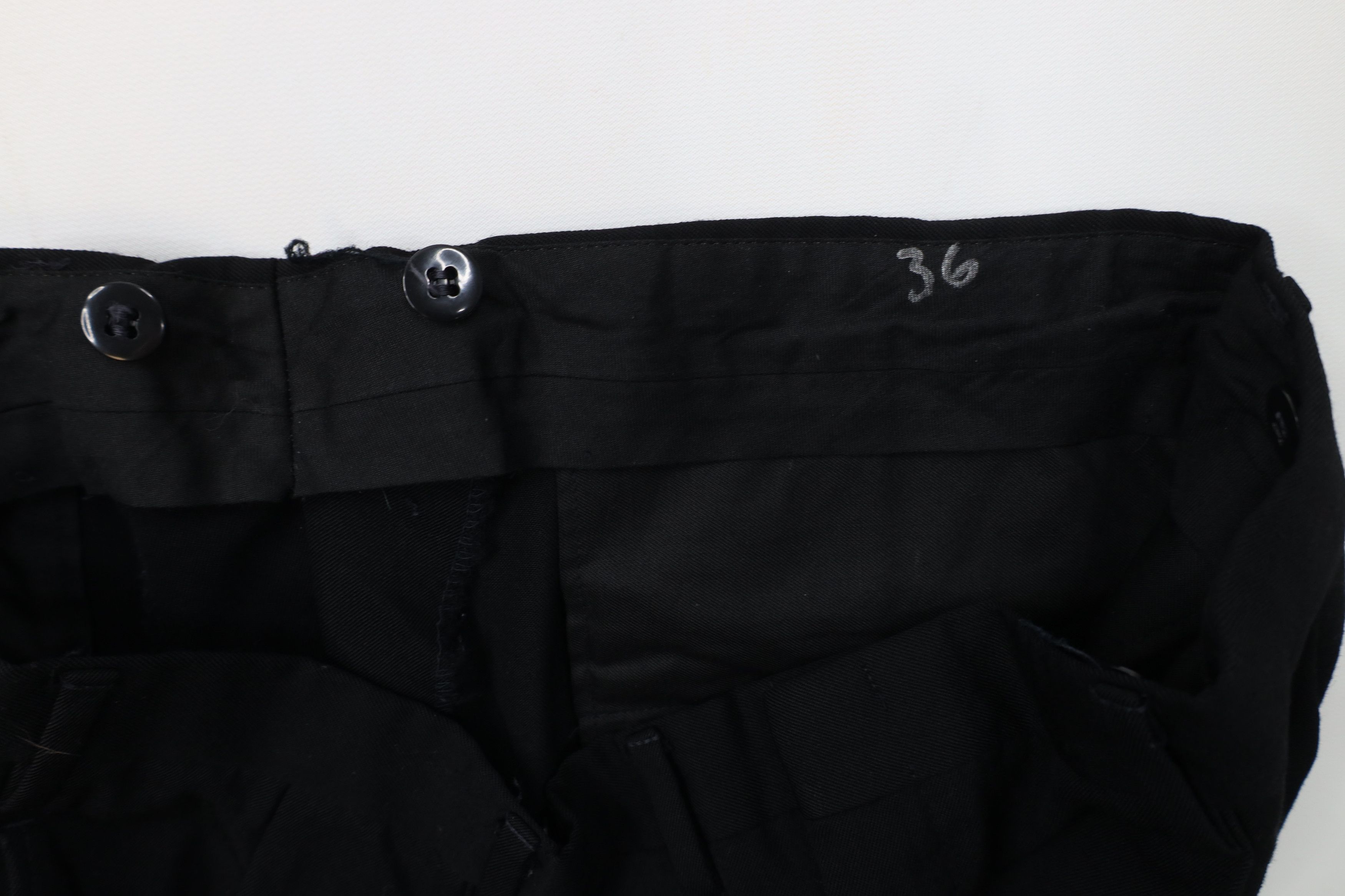 Vintage Vintage 90s Streetwear Gabardine Wide Leg Chino Pants Black Size US 36 / EU 52 - 7 Thumbnail