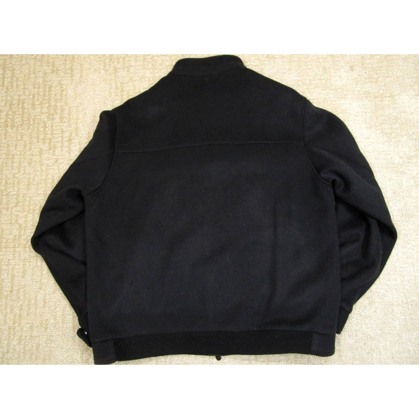 Peter Millar Peter Millar Jacket Mens XL Black Wool Bomber Coat Full Zip Quilted Lined Size US XL / EU 56 / 4 - 3 Thumbnail