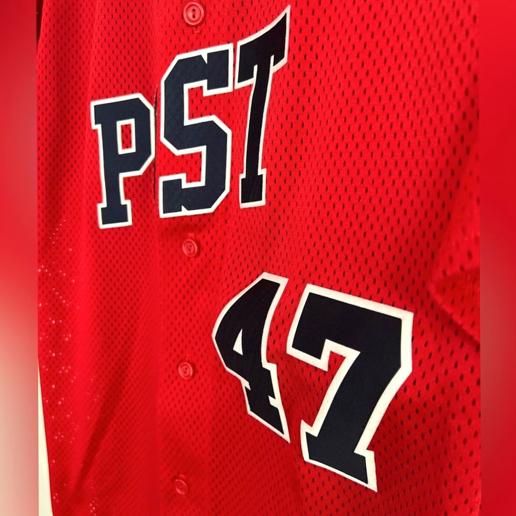 47 VINTAGE Majestic Post 47 American Legion Baseball Jersey #10 L Red Mens T-Shirt 1990s/90s Size US L / EU 52-54 / 3 - 3 Thumbnail