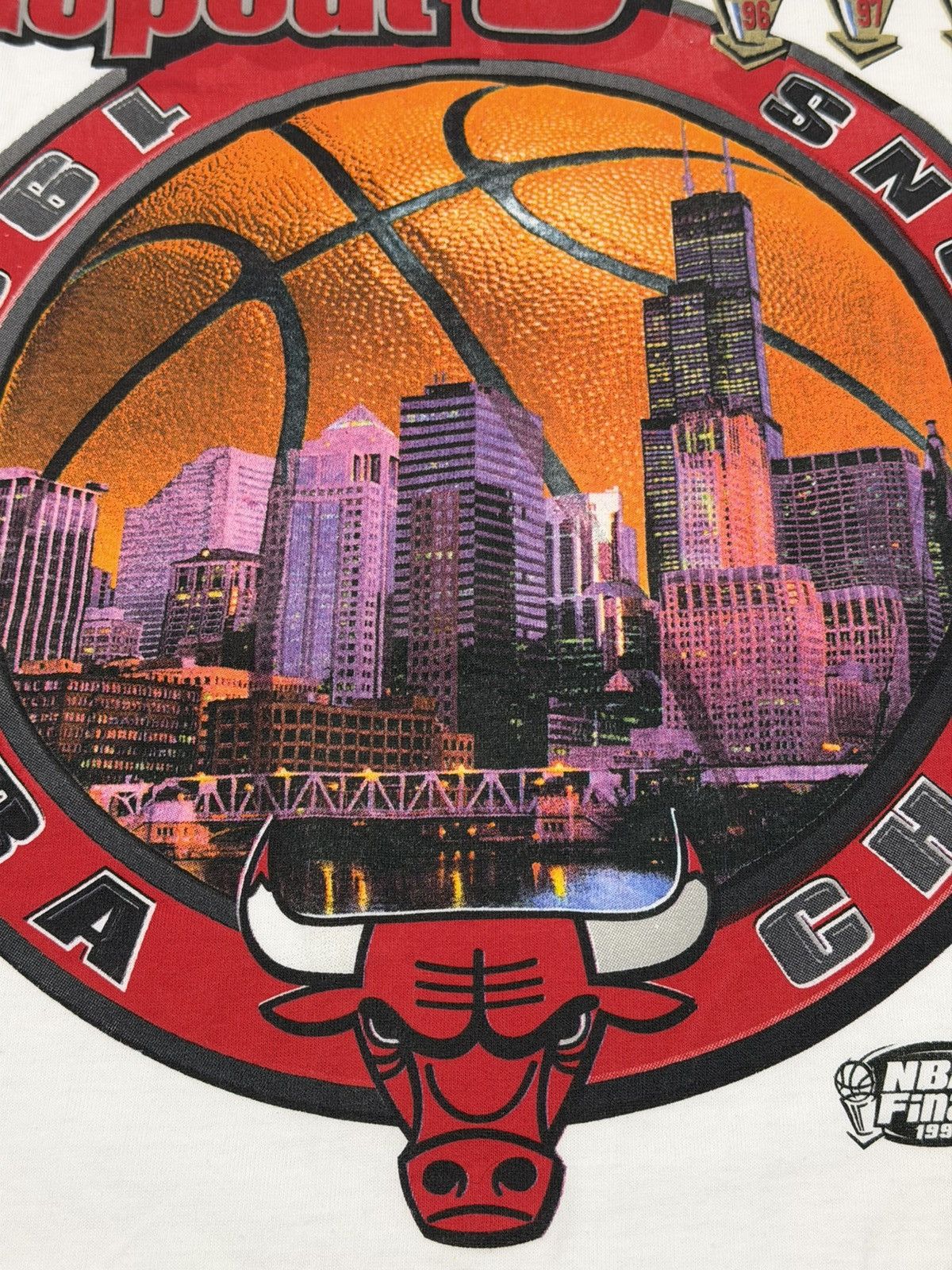 Starter Vintage 90s Chicago Bulls Repeat 3Peat 1998 NBA World Champs Size US XXL / EU 58 / 5 - 7 Thumbnail