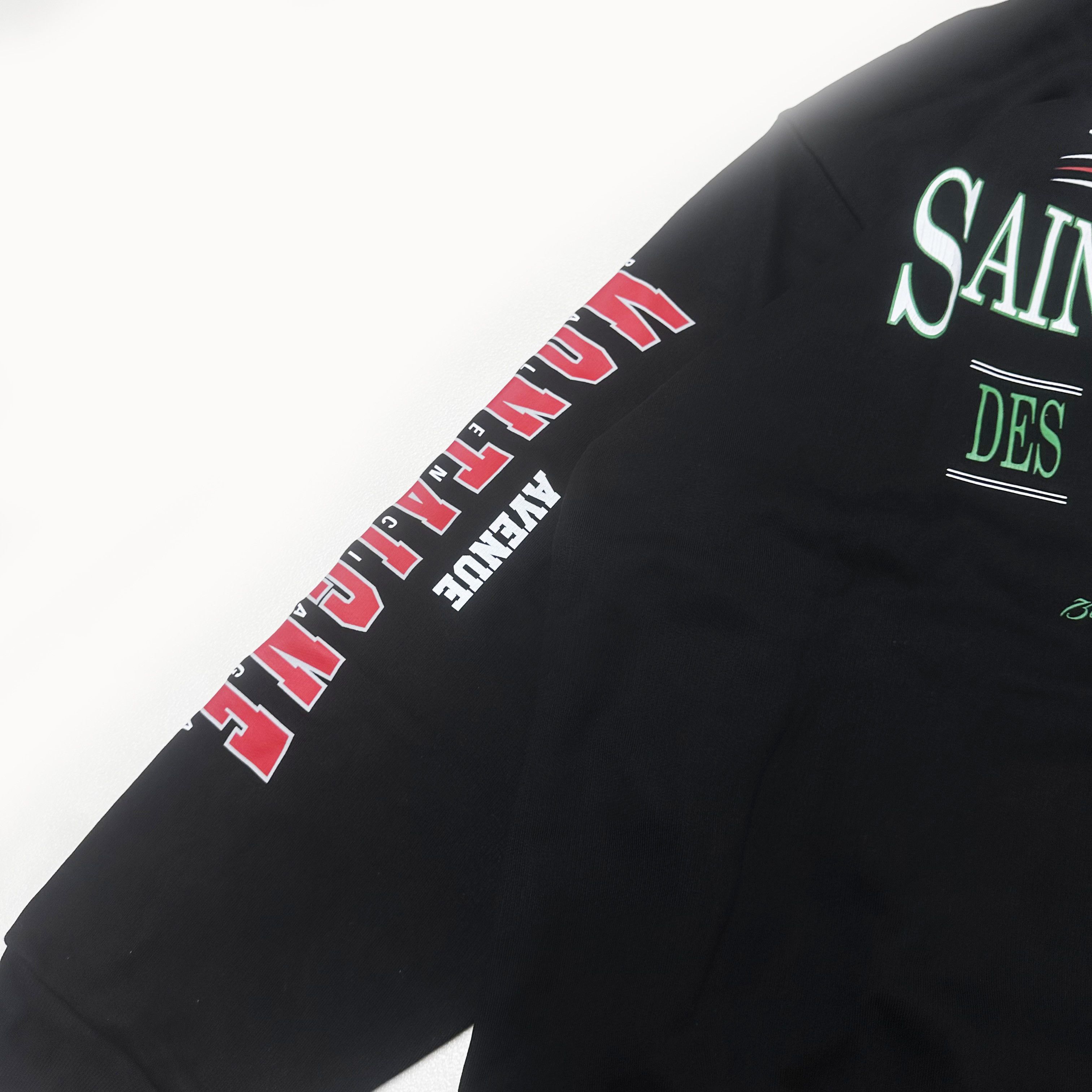 Balenciaga BALENCIAGA Paris Logo size M Black hoodie distressed medium Size US M / EU 48-50 / 2 - 7 Thumbnail