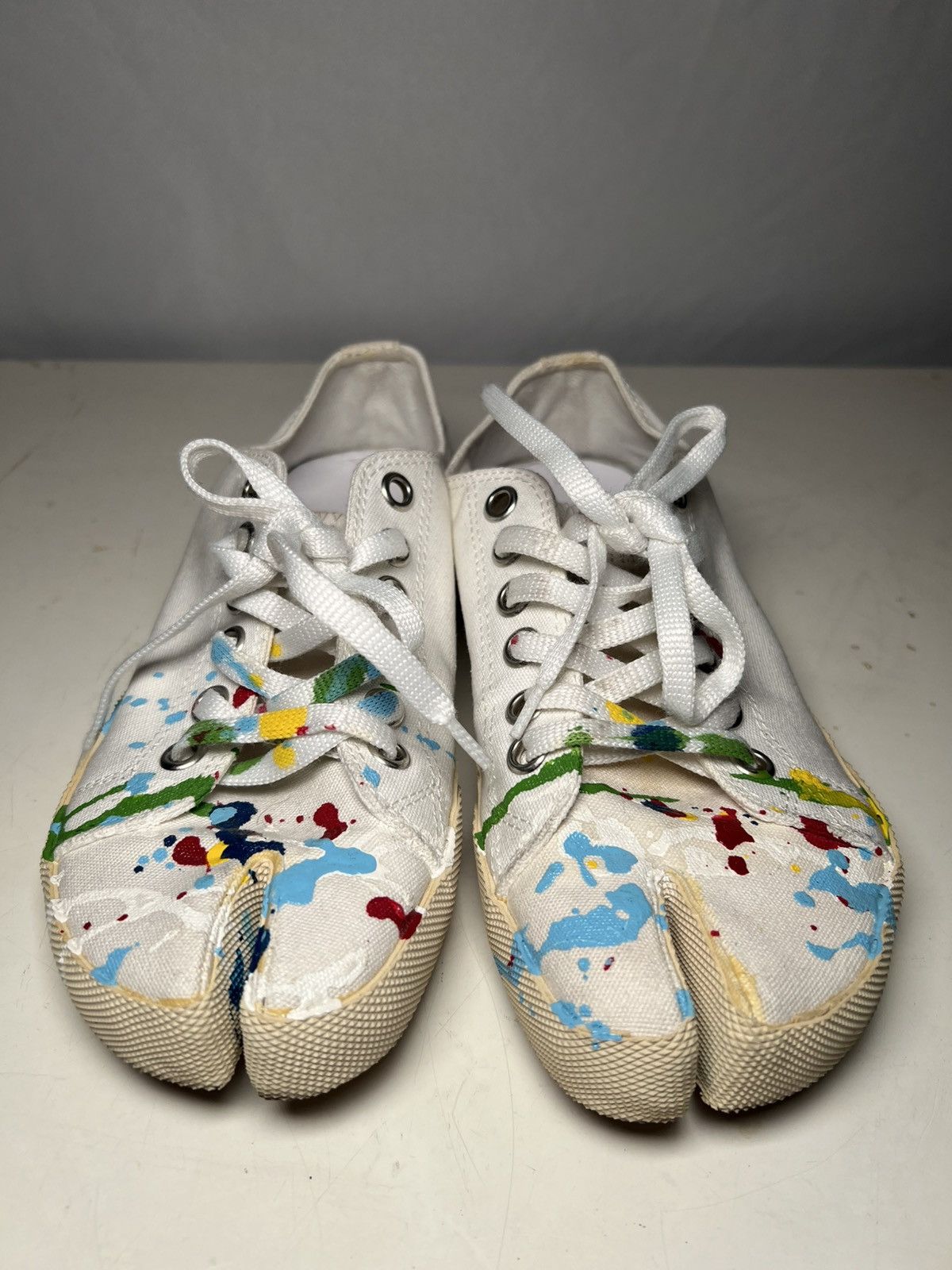 Maison Margiela Maison Margiela Paint Splatter Tabi Sneakers Size US 5 / IT 35 - 1 Thumbnail