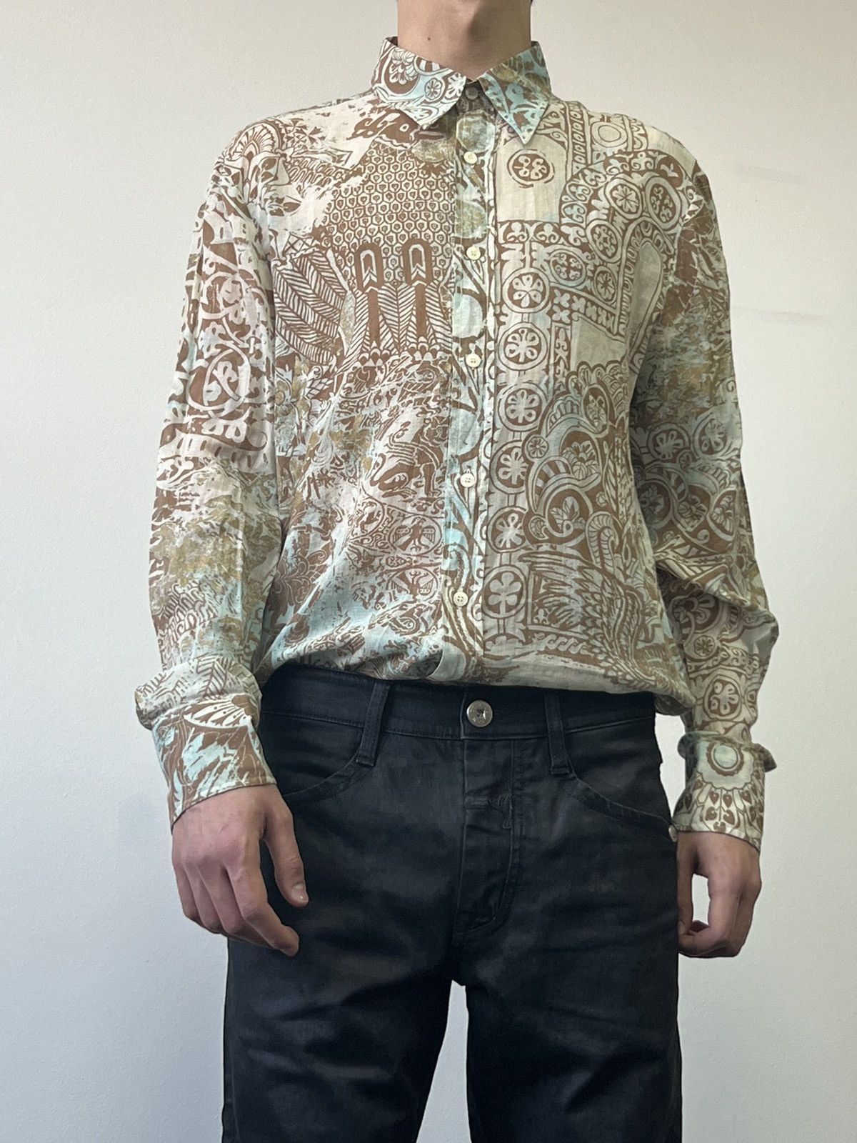 Roberto Cavalli RARE ARCHIVE S/S 2005 FULL PRINTED XL SHIRT Size US XL / EU 56 / 4 - 1 Thumbnail