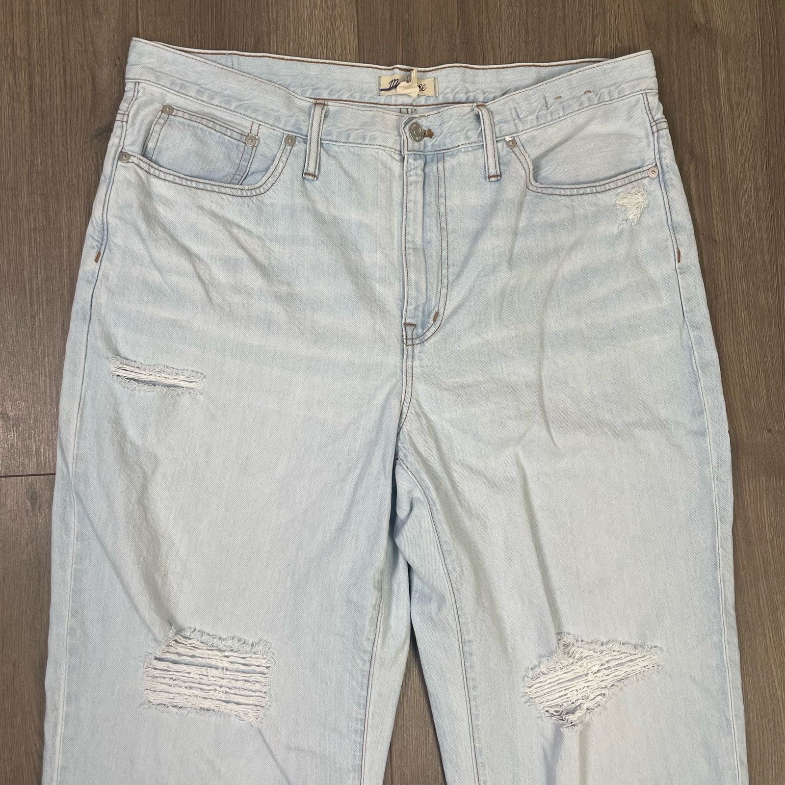 Madewell Madewell Slouchy Boy Wrightlane Ripped Jeans US Women's 32 Size 32" / US 10 / IT 46 - 2 Thumbnail