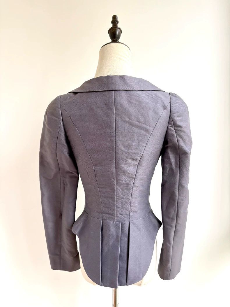 Vivienne Westwood Vivienne Westwood Gray pearly collar fishbone suit jacket Size XS / US 0-2 / IT 36-38 - 5 Thumbnail