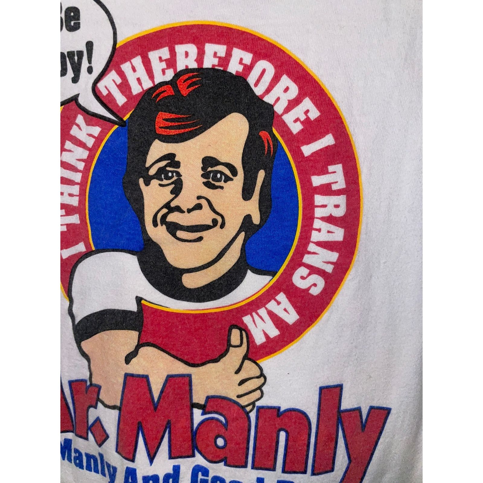 Hanes 90s Vintage Mr Manly Shirt Tour No Flit Boys Comedy Radio XL Size US XL / EU 56 / 4 - 4 Thumbnail