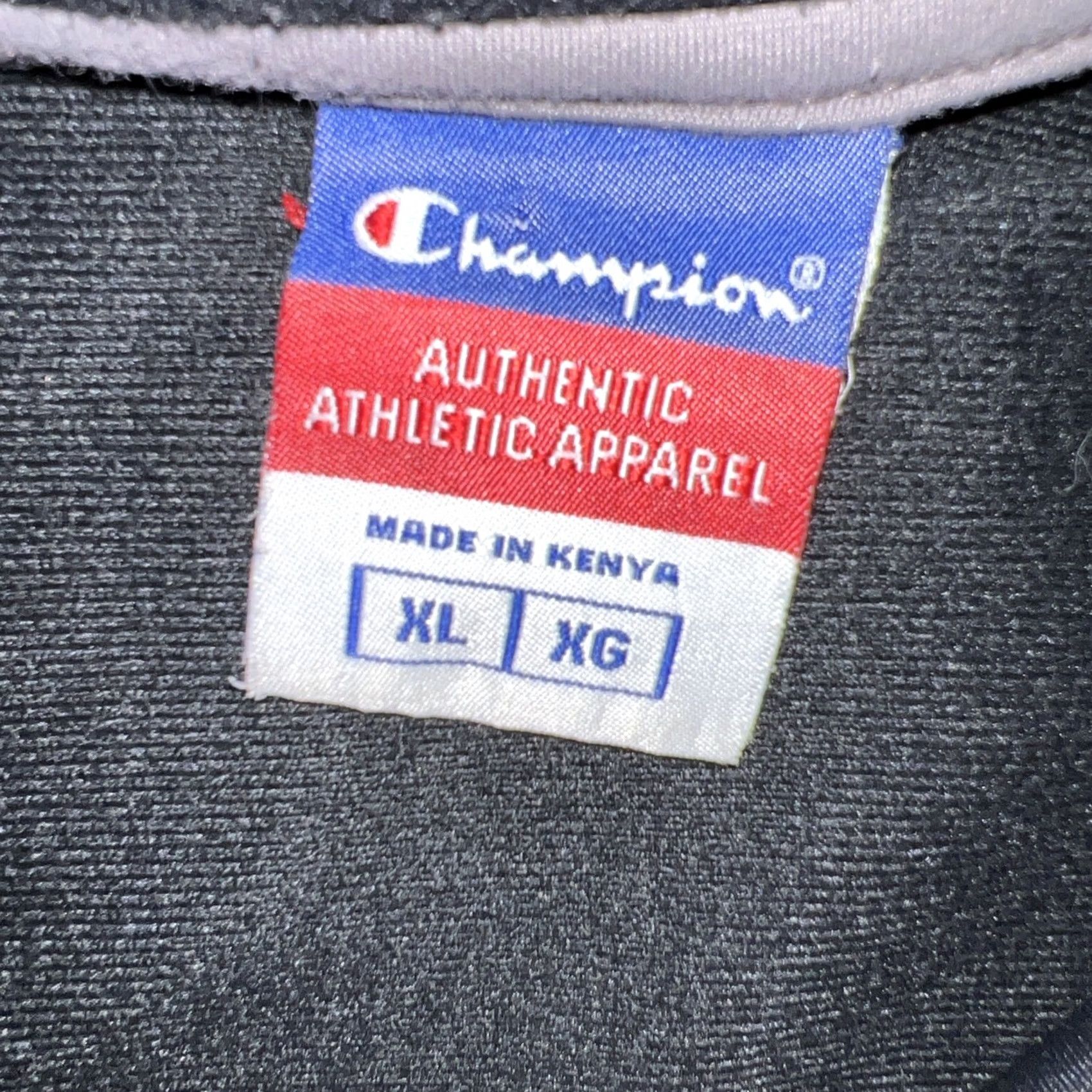Champion VINTAGE Champion Jacket XL Gray Folded Striped Logo Zip Up Overcoat Unisex Adults Athletic Seasonal Outdoor Sports Fall Spring Summer Winter Jacket Size US XL / EU 56 / 4 - 4 Thumbnail