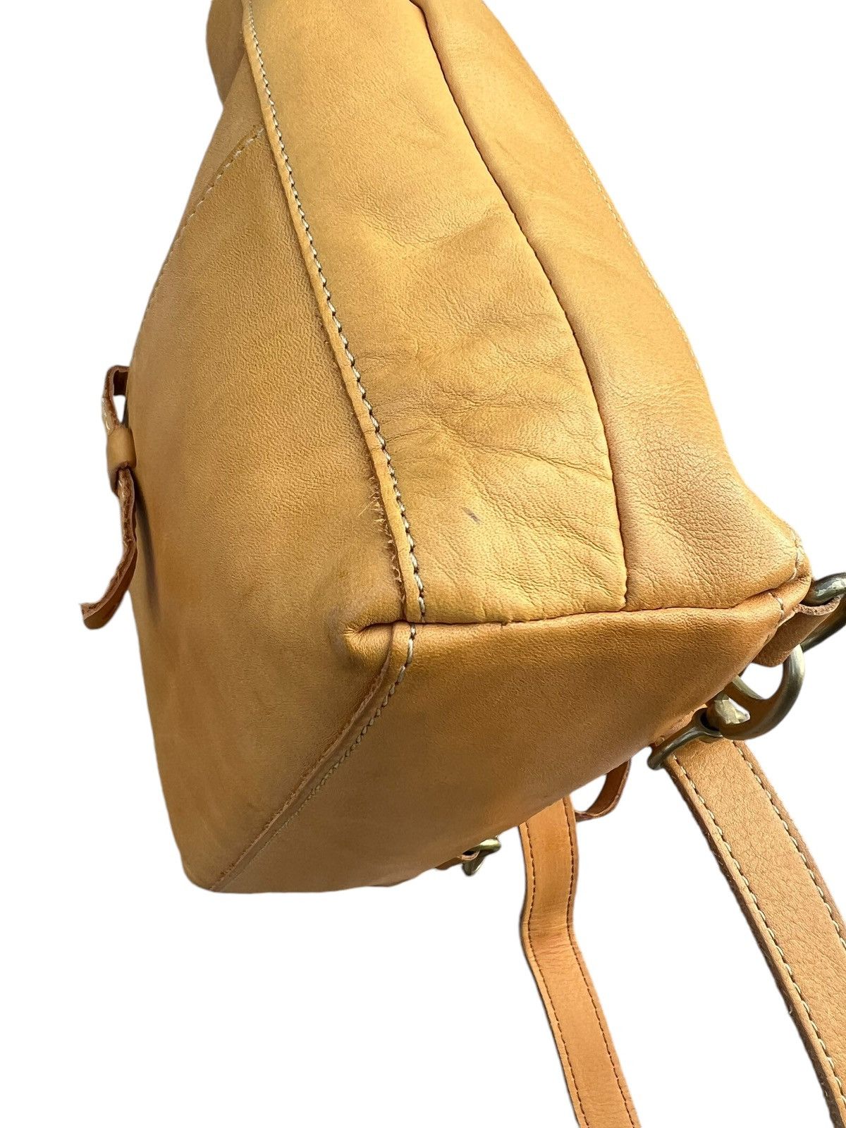 Leather Kissora Japan Fade Patina Leather Mini Backpack Bag Rucksack Size ONE SIZE - 14 Thumbnail